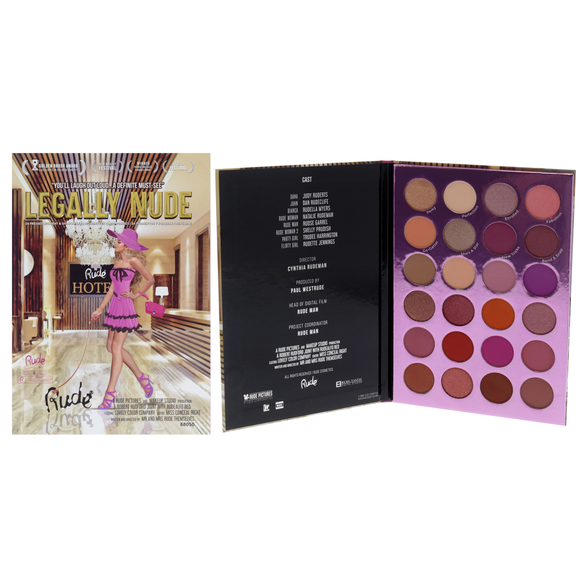 Paleta De Sombras De Ojos Rude Cosmetics Legally Nude 29 Ml Para Mujer - Venta Internacional.