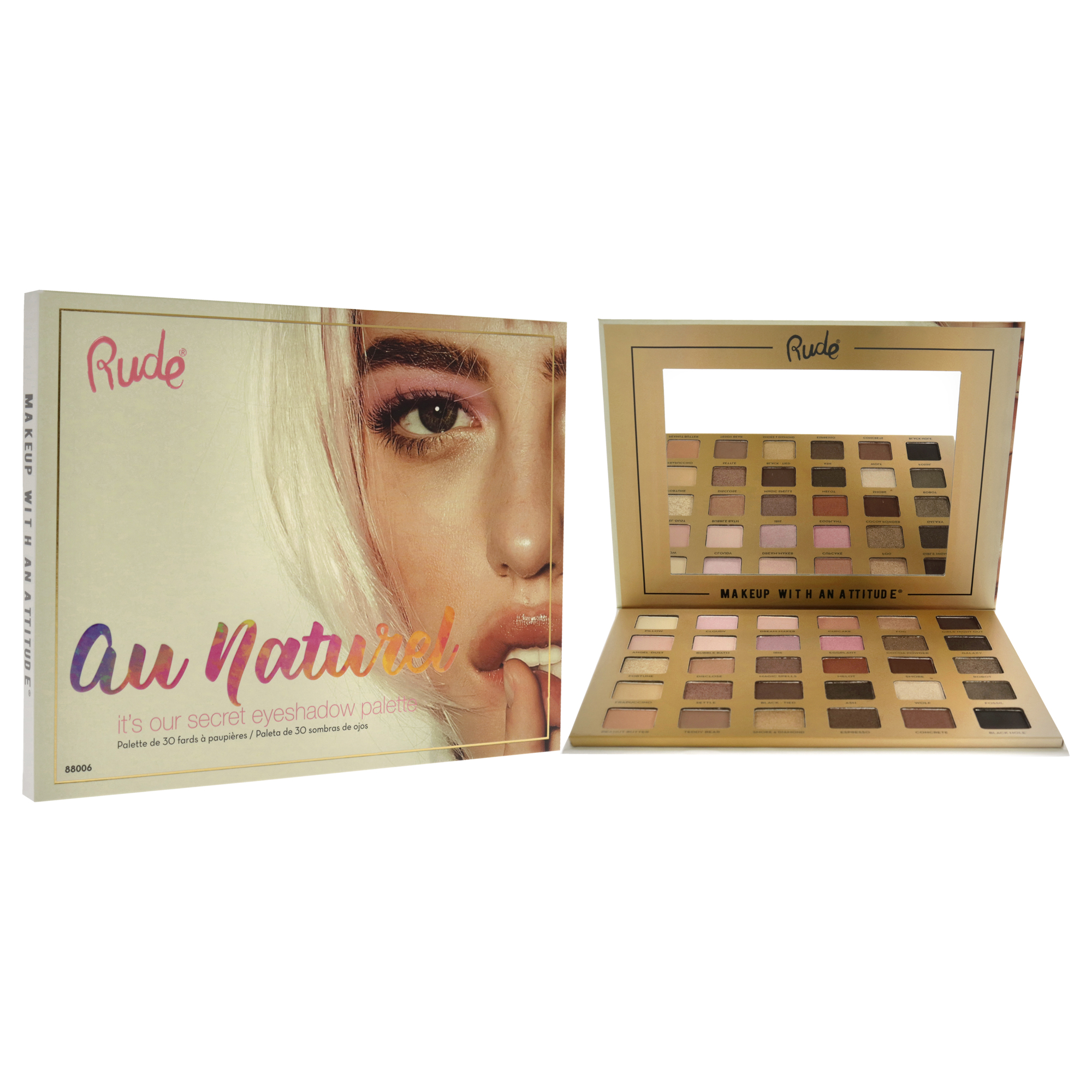 Foto 4 pulgar | Paleta De Sombras De Ojos Rude Cosmetics Au Naturel 30 Vegan 30 Ml - Venta Internacional.