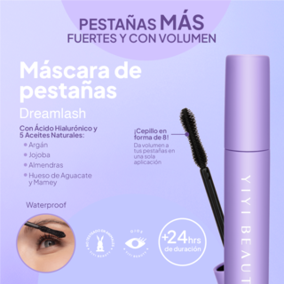 Foto 5 | Kit de Ojos YIYI BEAUTY con Delineador Sublime y Máscara Dream Lash para una Mirada Intensa y Cautivadora