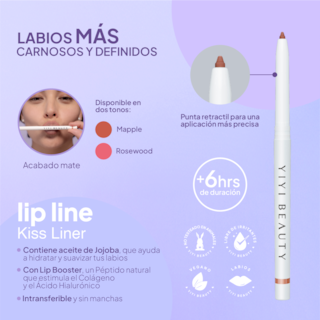 Foto 3 | Pack de Aceite y Delineador Labial Rosewood Soft Kiss de YIYI BEAUTY