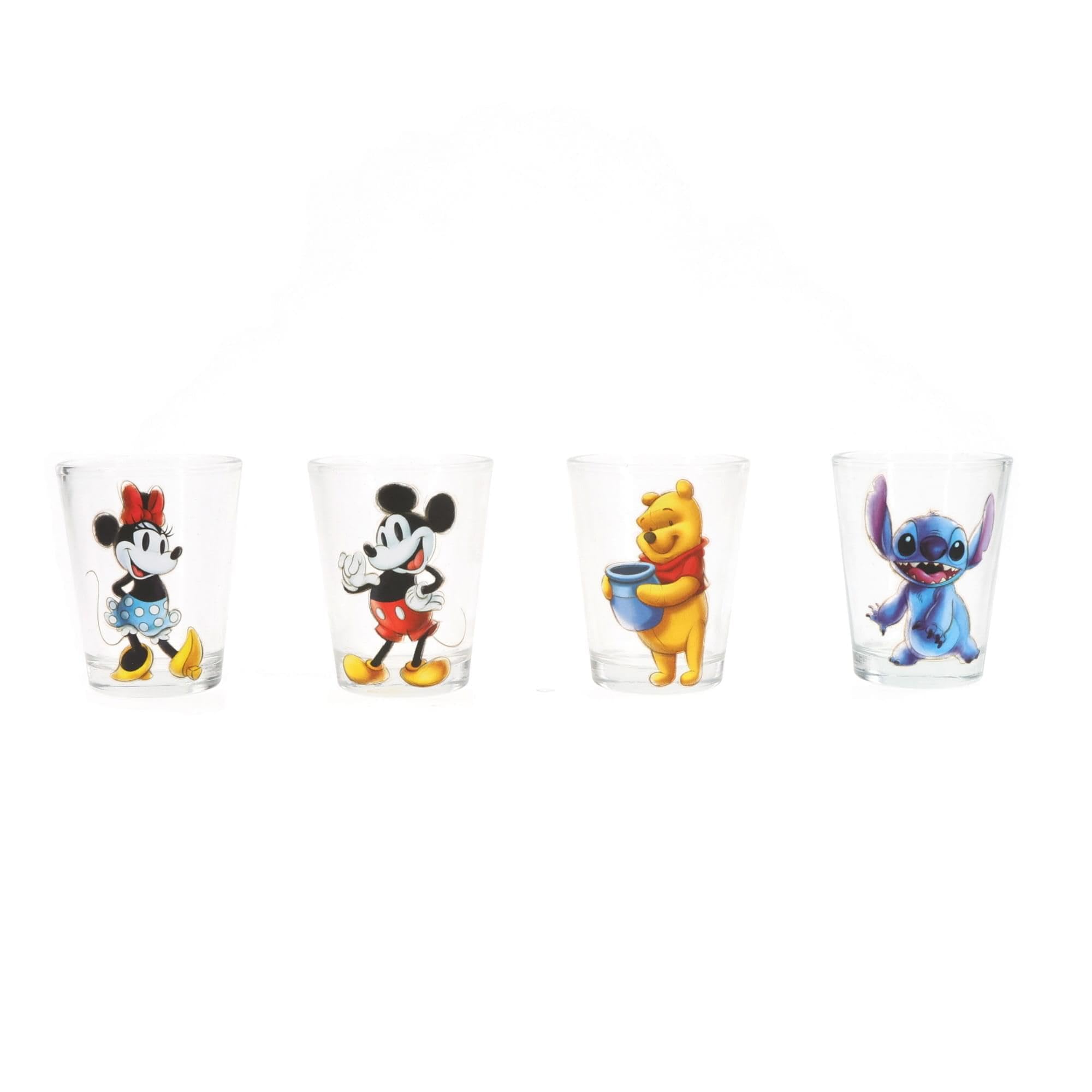 Gafas De Chupito Plateadas Con Personajes Clásicos De Buffalo Disney X4 - Venta Internacional.