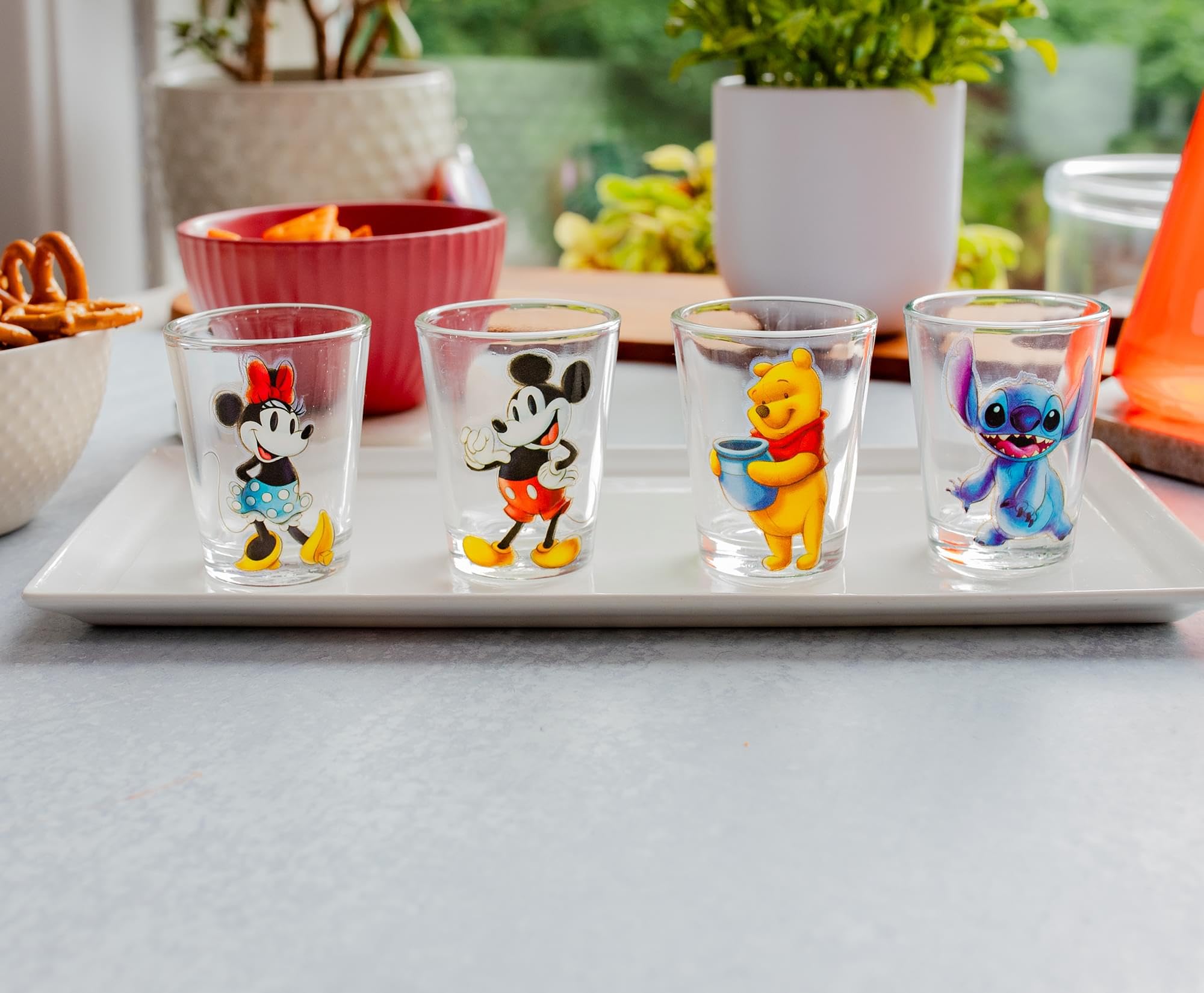 Foto 4 pulgar | Gafas De Chupito Plateadas Con Personajes Clásicos De Buffalo Disney X4 - Venta Internacional.