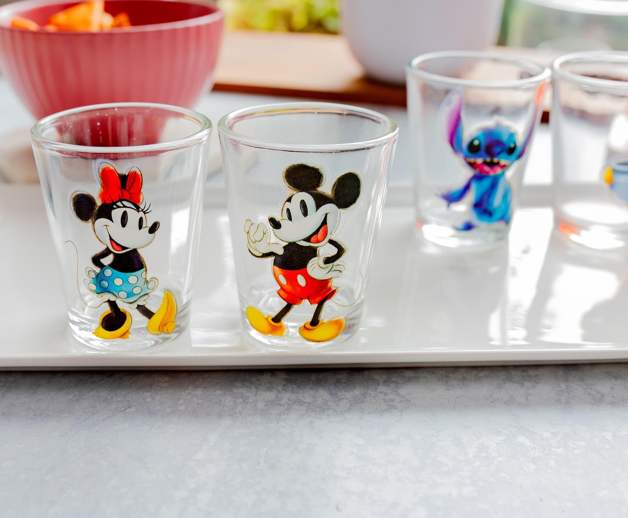 Foto 5 pulgar | Gafas De Chupito Plateadas Con Personajes Clásicos De Buffalo Disney X4 - Venta Internacional.