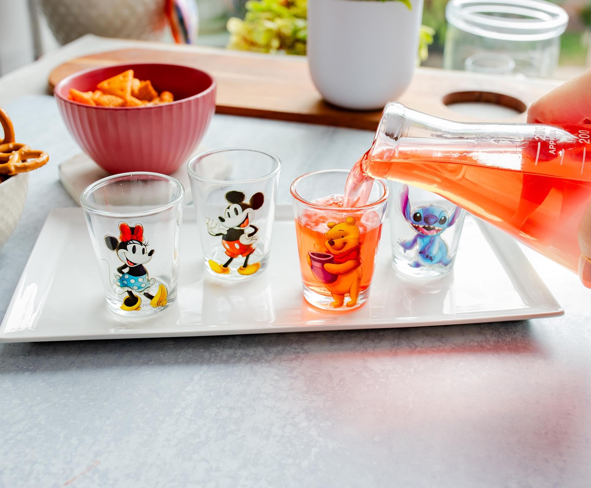 Foto 6 | Gafas De Chupito Plateadas Con Personajes Clásicos De Buffalo Disney X4 - Venta Internacional.