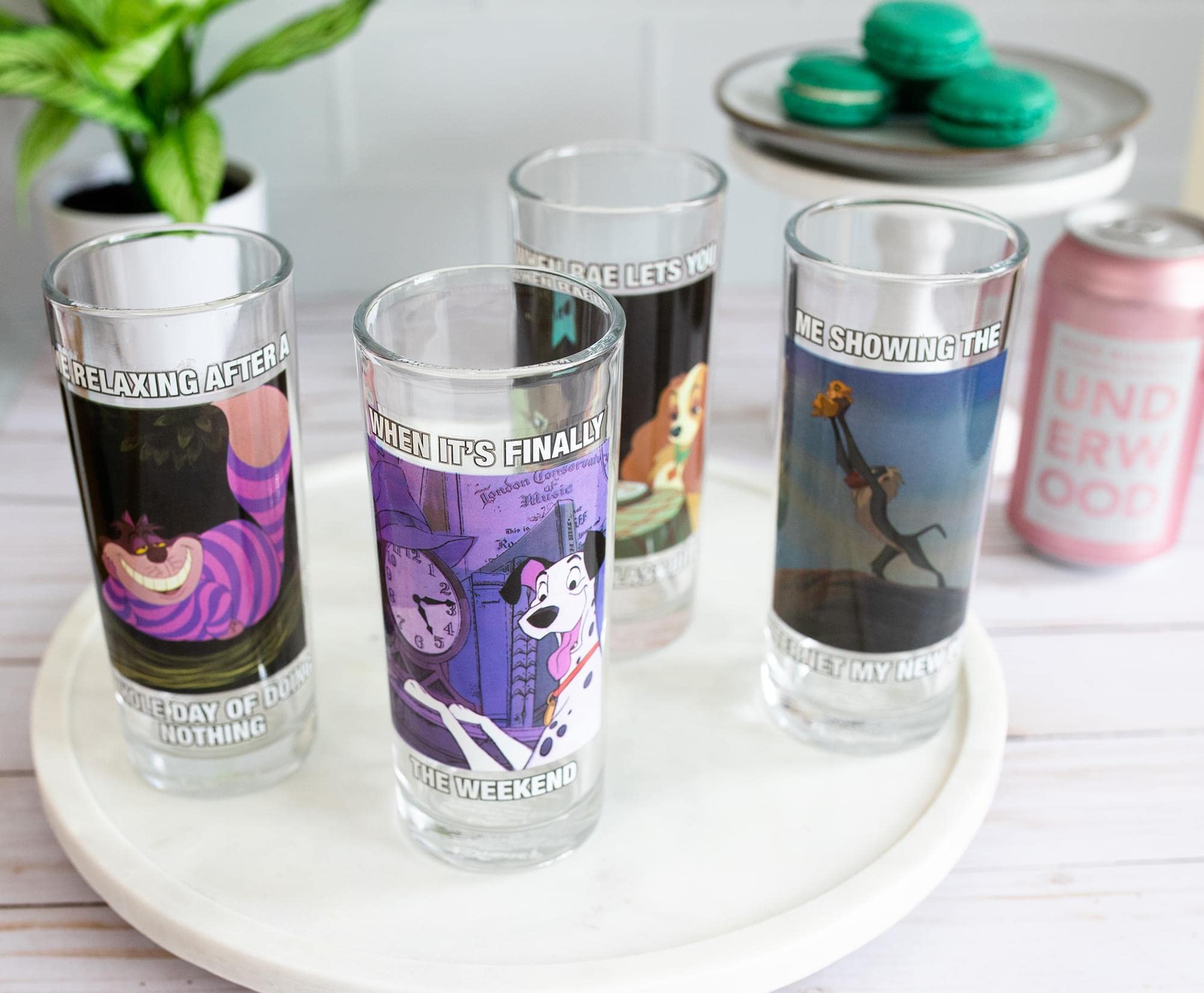 Foto 3 pulgar | Set De Vasos Plateados Con Diseño De Buffalo Disney Meme, 300 Ml, 4 Unidades - Venta Internacional.