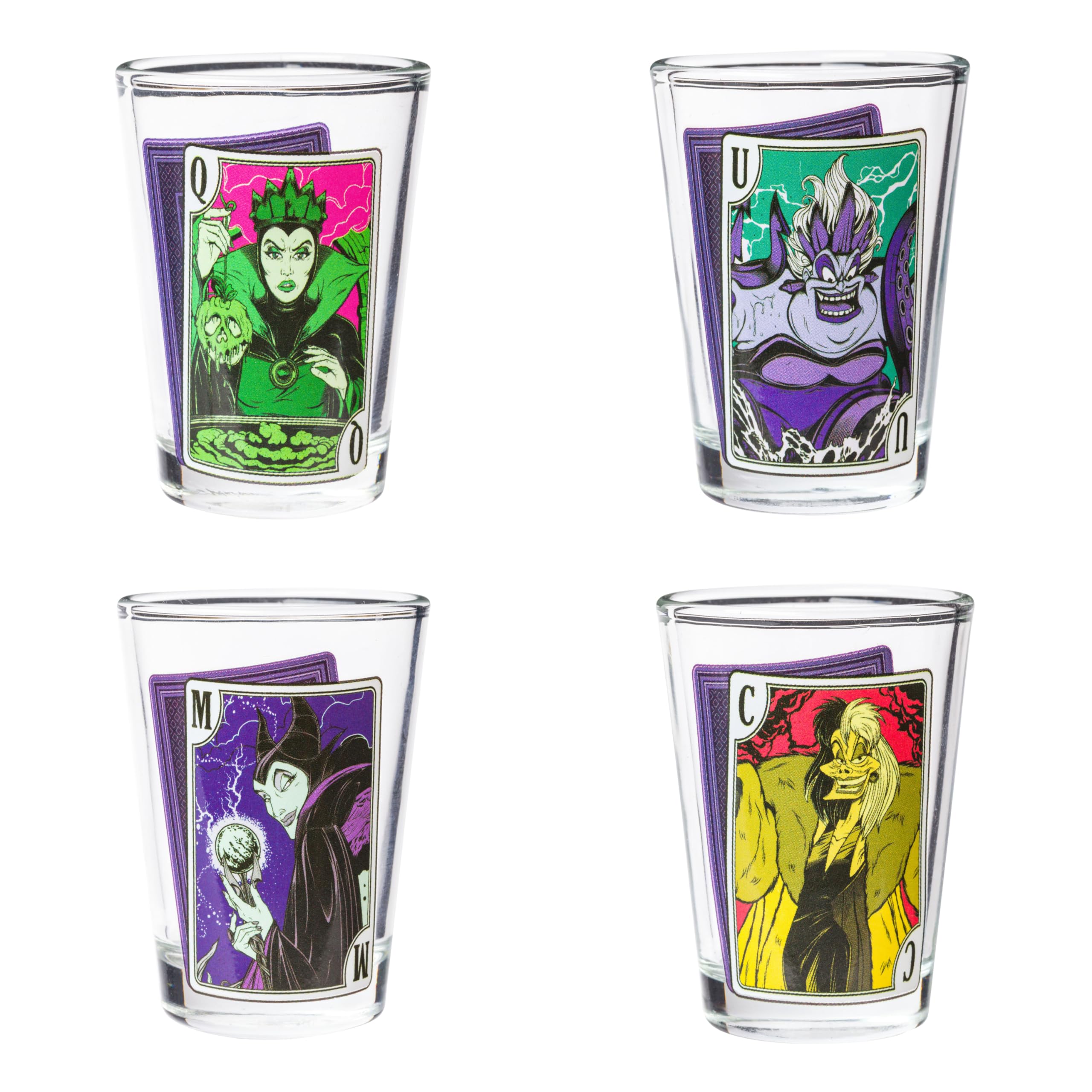 Foto 2 pulgar | Set De Minigafas Silver Buffalo Disney Villains, Paquete De 4 - Venta Internacional.