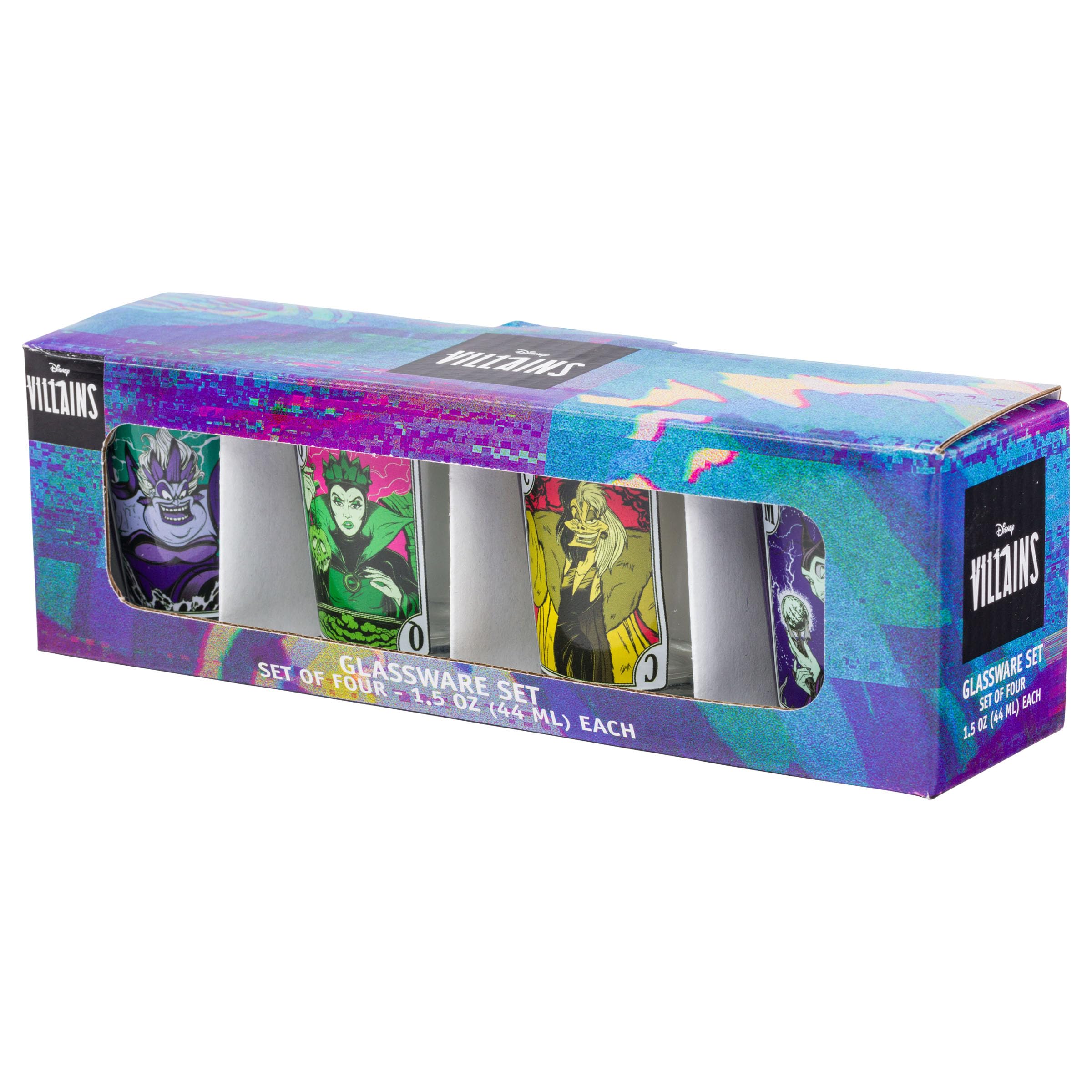 Foto 6 pulgar | Set De Minigafas Silver Buffalo Disney Villains, Paquete De 4 - Venta Internacional.