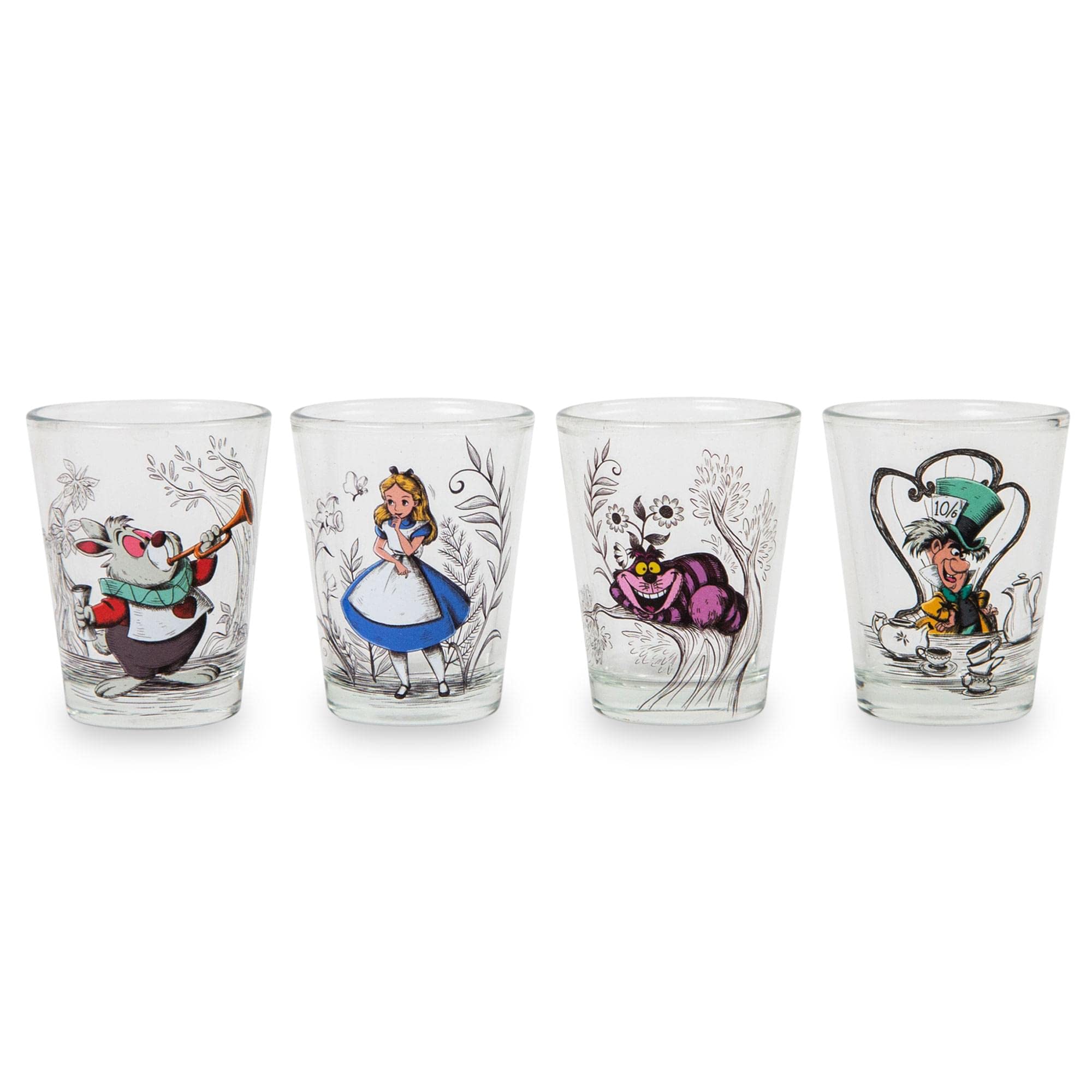 Foto 1 | Set De Minivasos De Whisky De Disney Alicia En El País De Las Maravillas X4 - Venta Internacional.