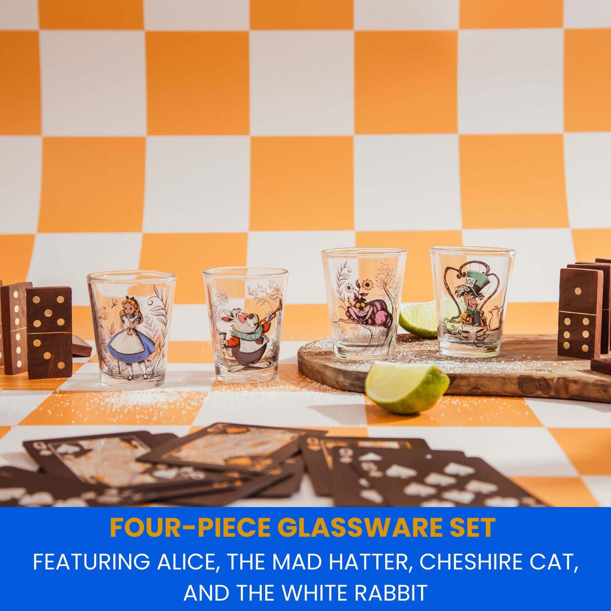 Foto 4 | Set De Minivasos De Whisky De Disney Alicia En El País De Las Maravillas X4 - Venta Internacional.