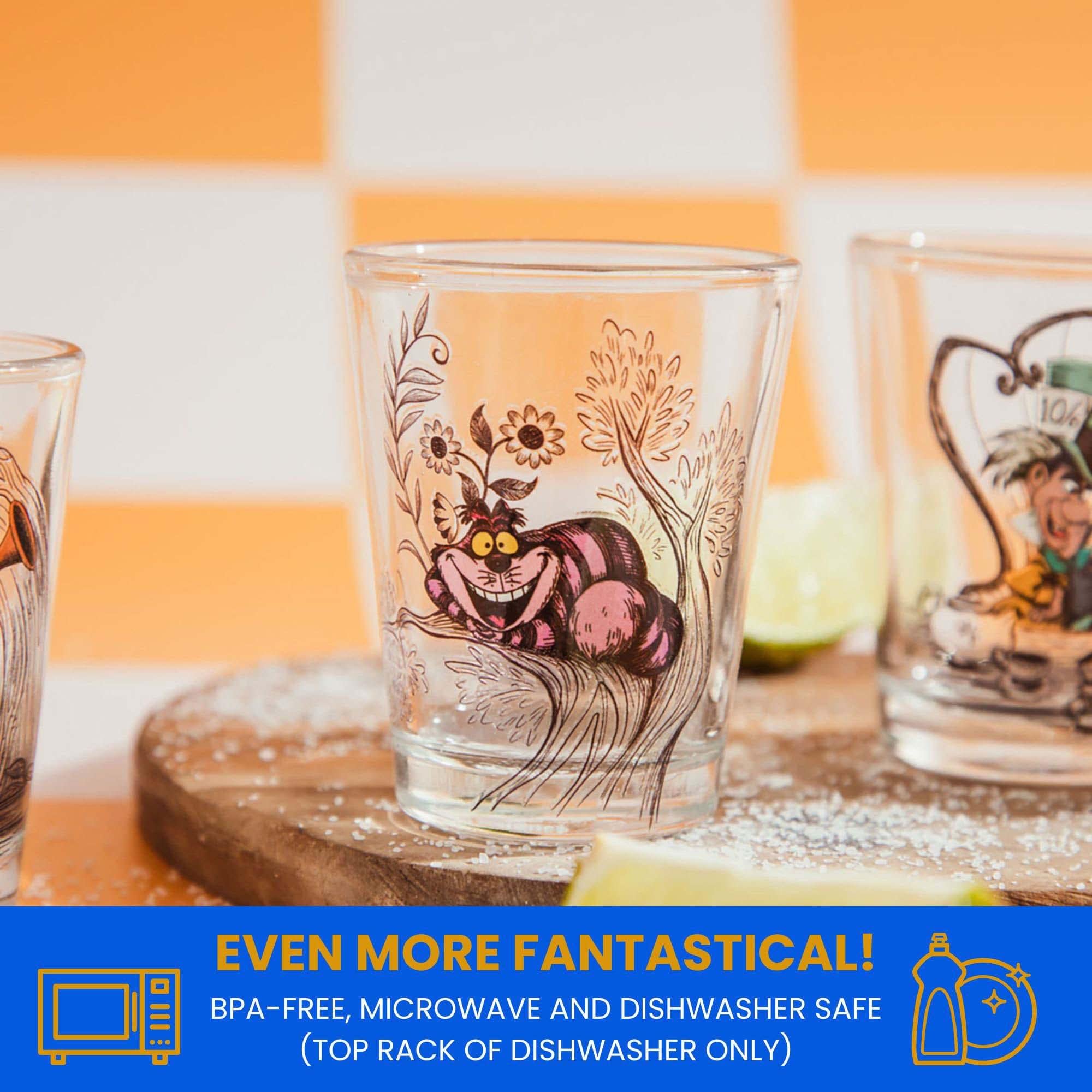 Foto 7 | Set De Minivasos De Whisky De Disney Alicia En El País De Las Maravillas X4 - Venta Internacional.