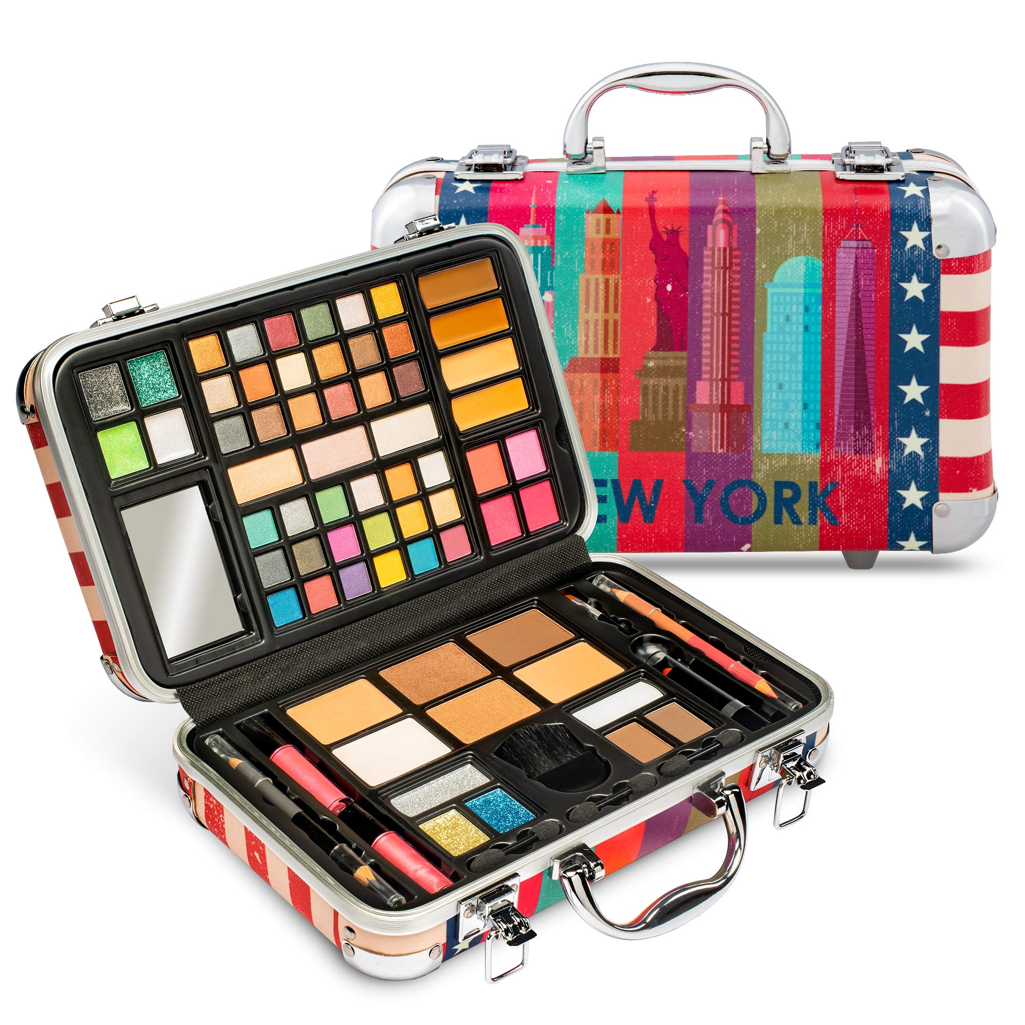 Kit De Maquillaje Vokai 41 Sombras De Ojos, 7 Purpurinas Corporales Y 1 Delineador De Labios - Venta Internacional.