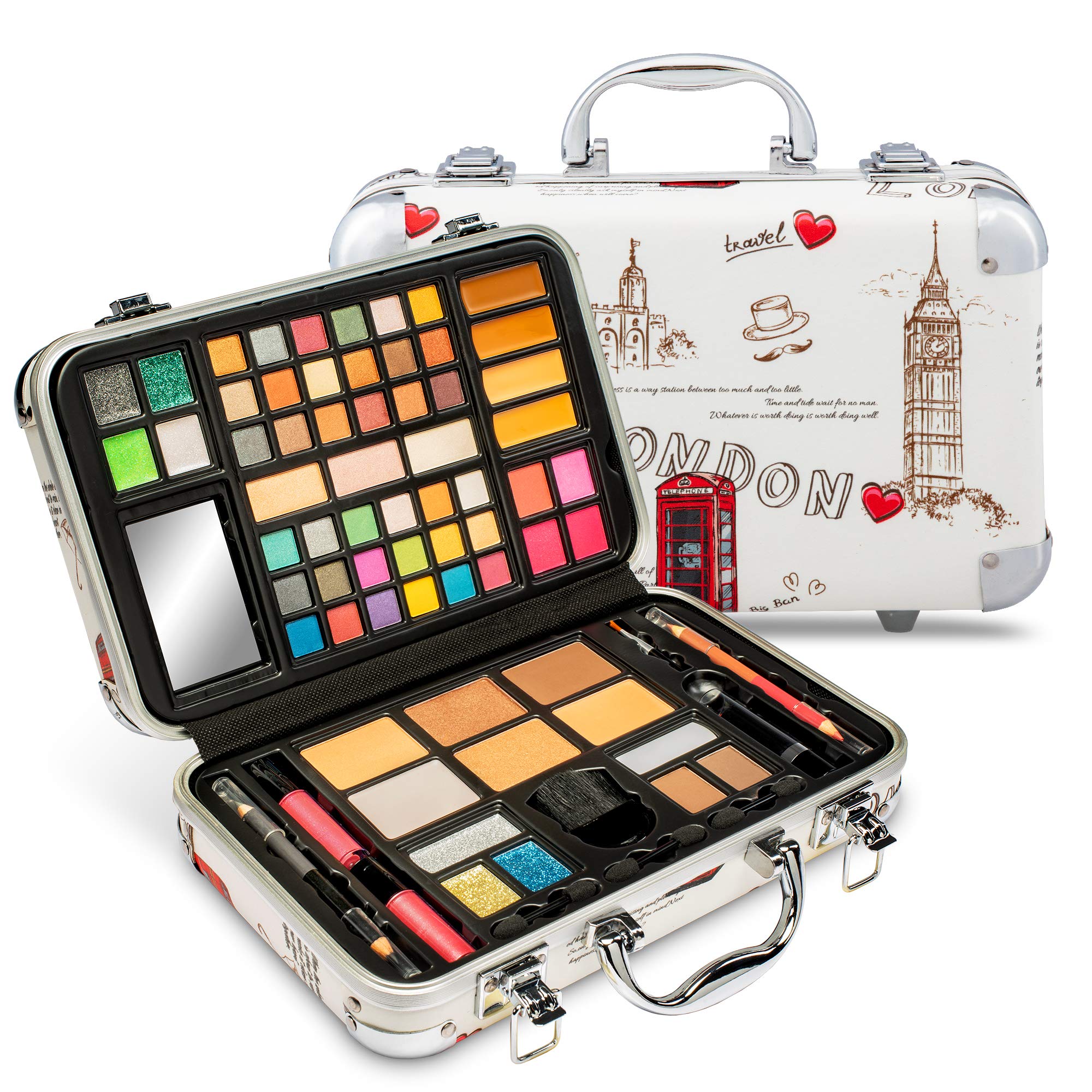 Kit De Maquillaje Vokai 41 Sombras De Ojos, 7 Purpurinas Corporales Y 1 Delineador De Labios - Venta Internacional.