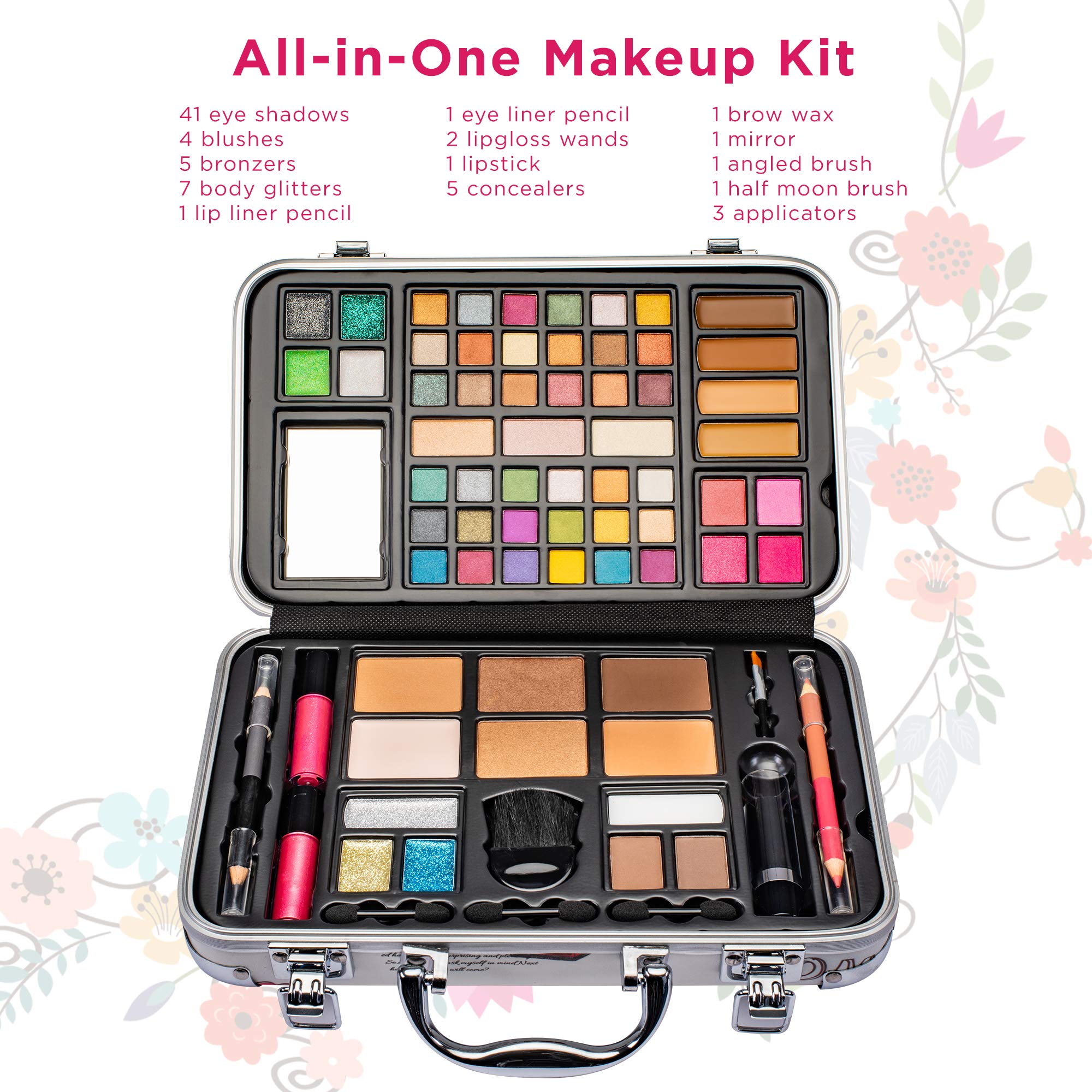 Foto 2 | Kit De Maquillaje Vokai 41 Sombras De Ojos, 7 Purpurinas Corporales Y 1 Delineador De Labios - Venta Internacional.