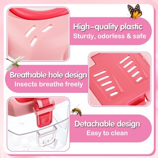 Foto 3 | Kit De Captura De Insectos Biubee, Kit De Captura De Insectos Con Red Para Mariposas, Color Rosa - Venta Internacional.