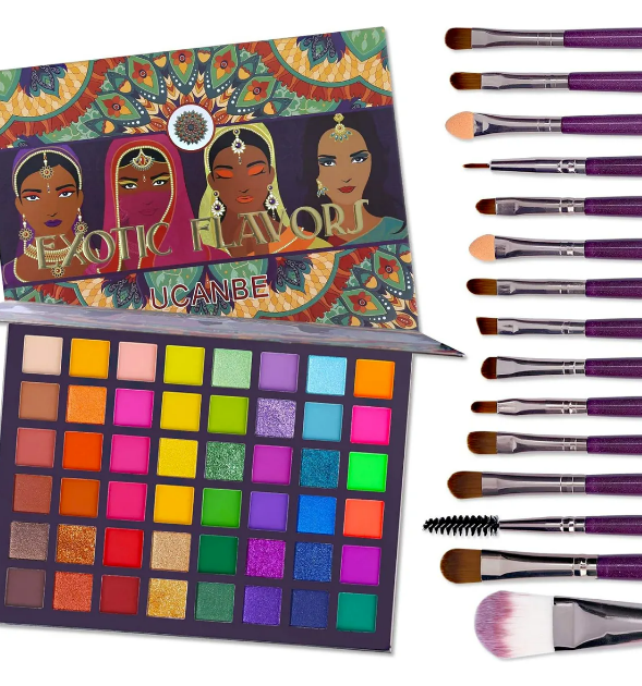 Maquillaje Xtellar Kit Paleta De Sombras Originales Con 15 Pinceles