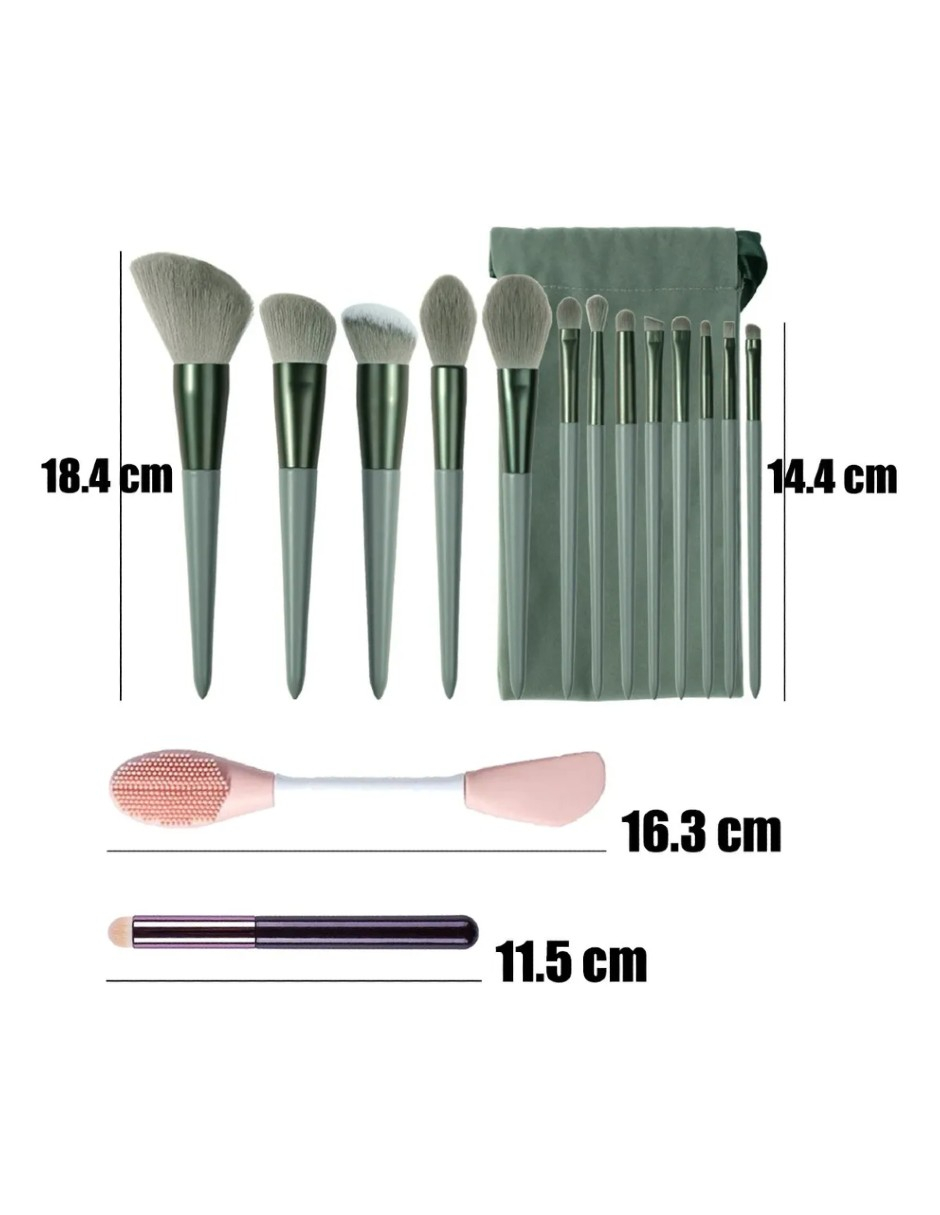 Foto 4 pulgar | Brochas Maquillaje Profesional 15 Piezas  + Gratis Termo Güish De Regalo