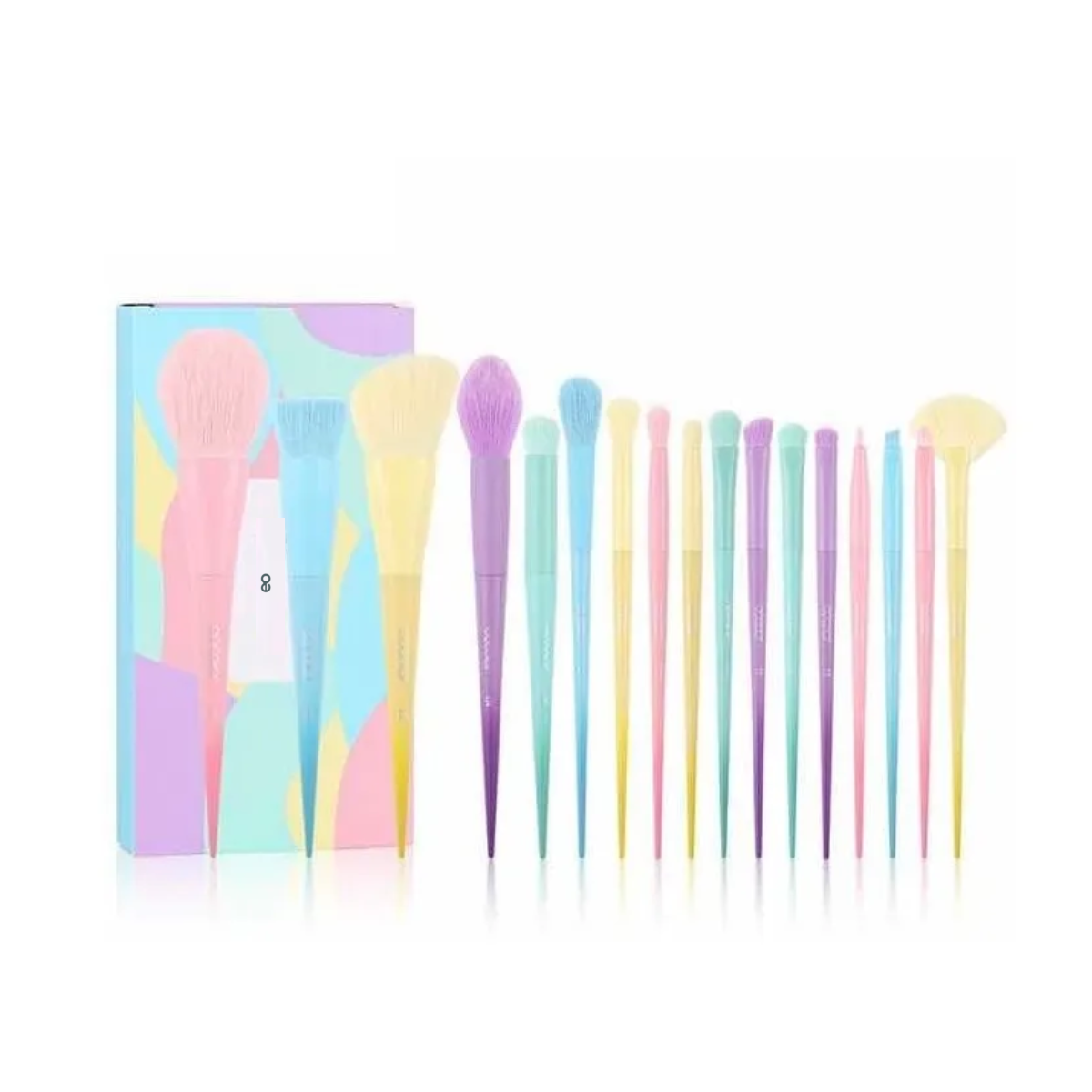 Juego De 17 Brochas De Maquillaje Brochas Sintéticas Eo Safe Imports Esi-19041 Multicolor