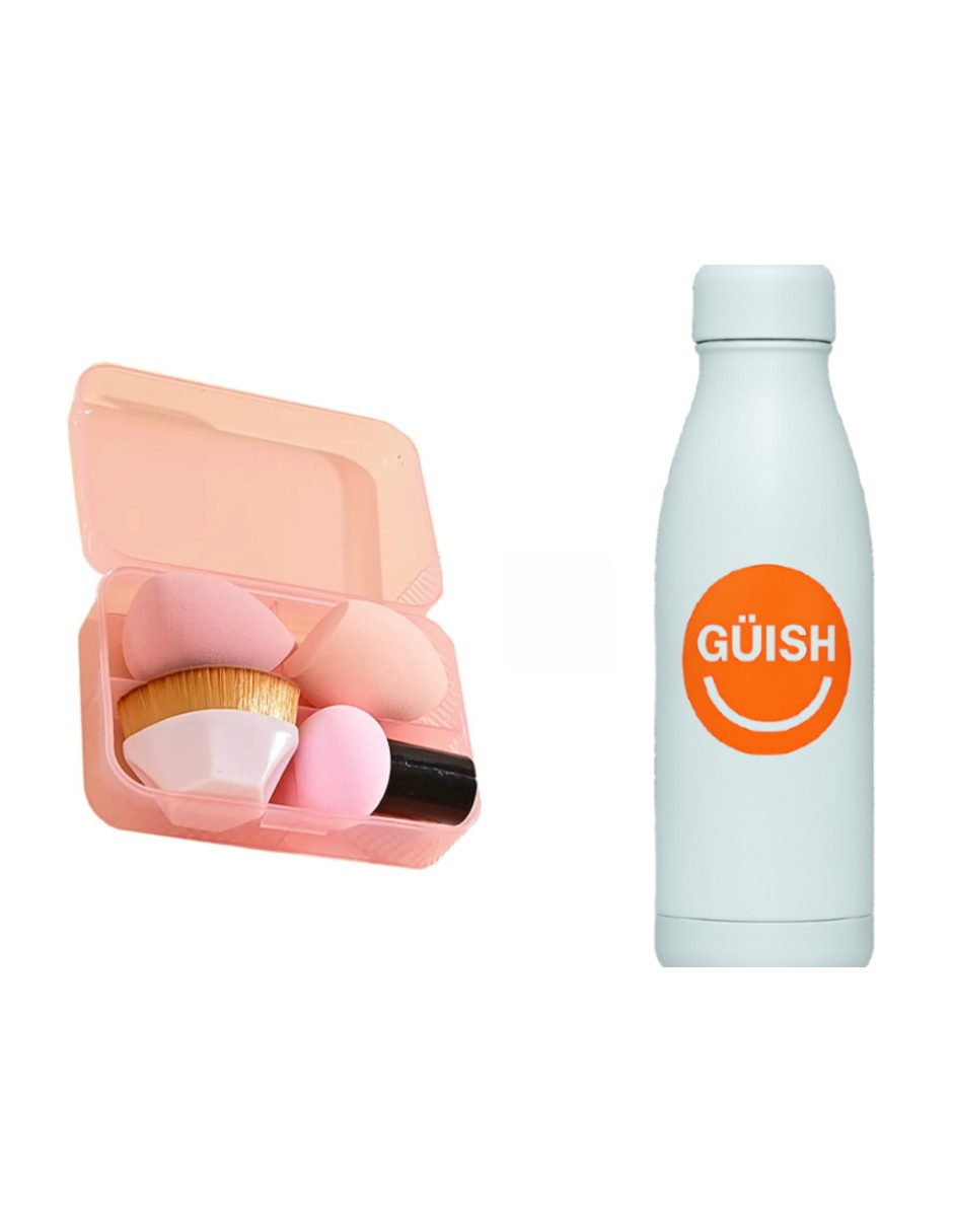 Kit De Aplicadores De Maquillaje 4 Piezas + Gratis Termo Güish De Regalo