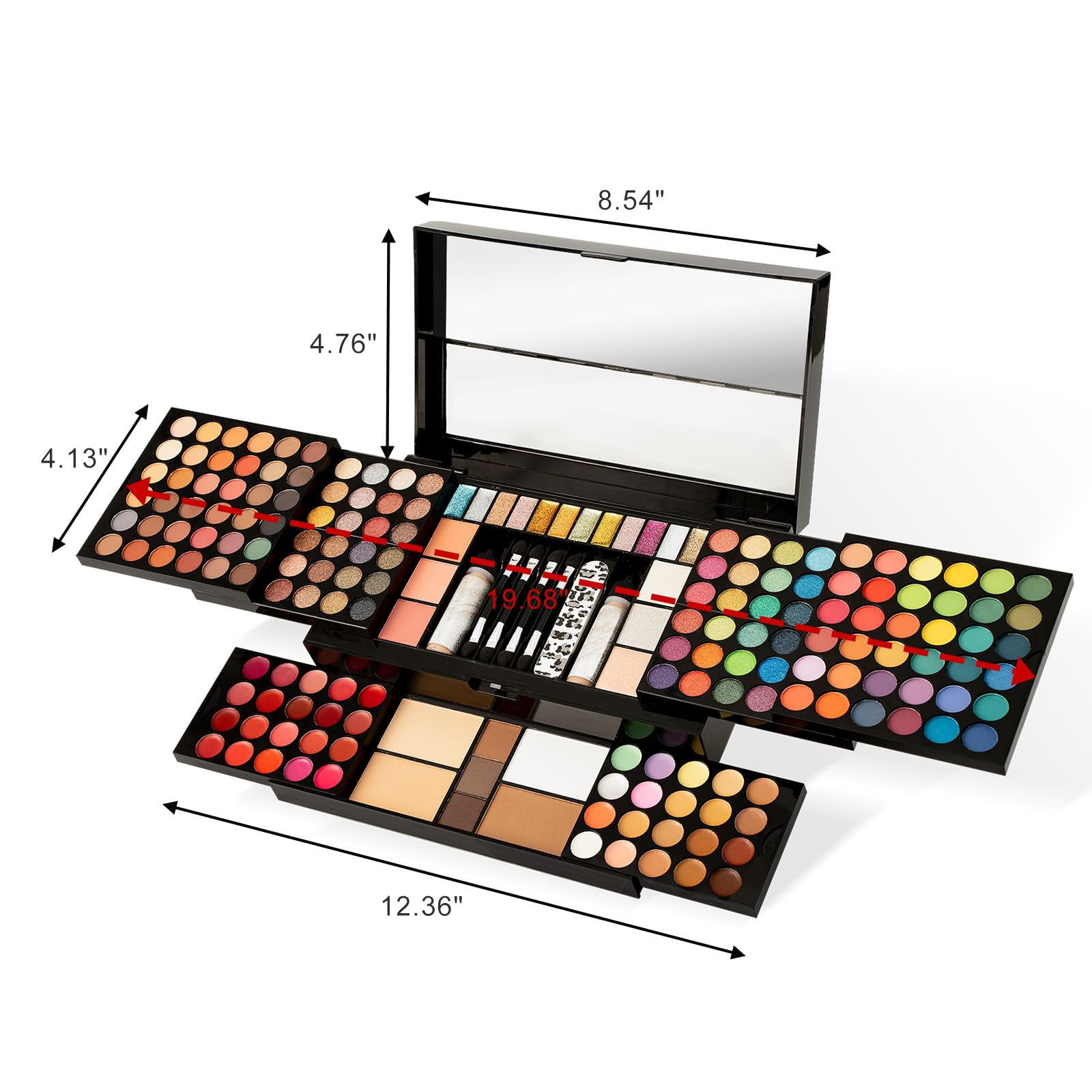 Foto 2 | Paleta De Maquillaje Miss Rose M 187 Colores Con Lápiz Labial Y Máscara - Venta Internacional.