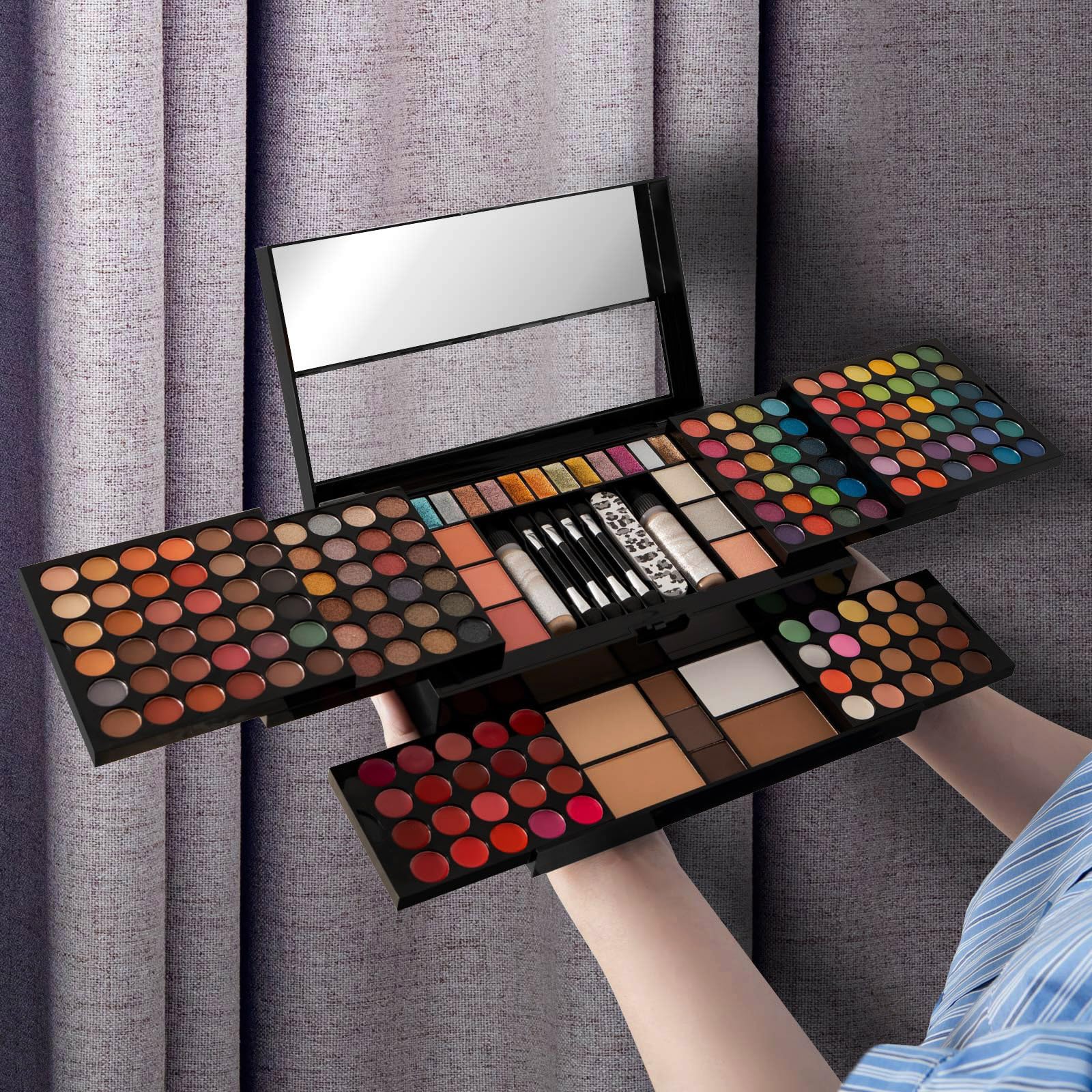 Foto 5 | Paleta De Maquillaje Miss Rose M 187 Colores Con Lápiz Labial Y Máscara - Venta Internacional.