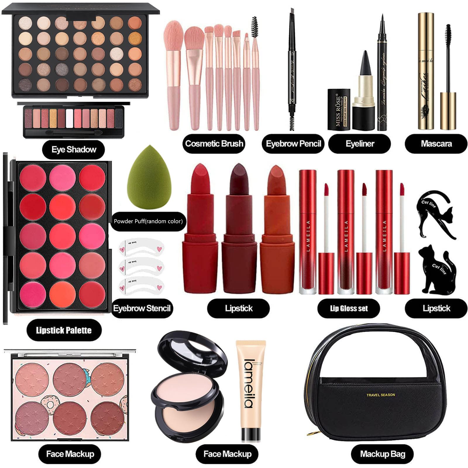 Foto 2 | Kit De Maquillaje Completo Miss Rose M Kit De Maquillaje Completo Para Mujer - Venta Internacional.