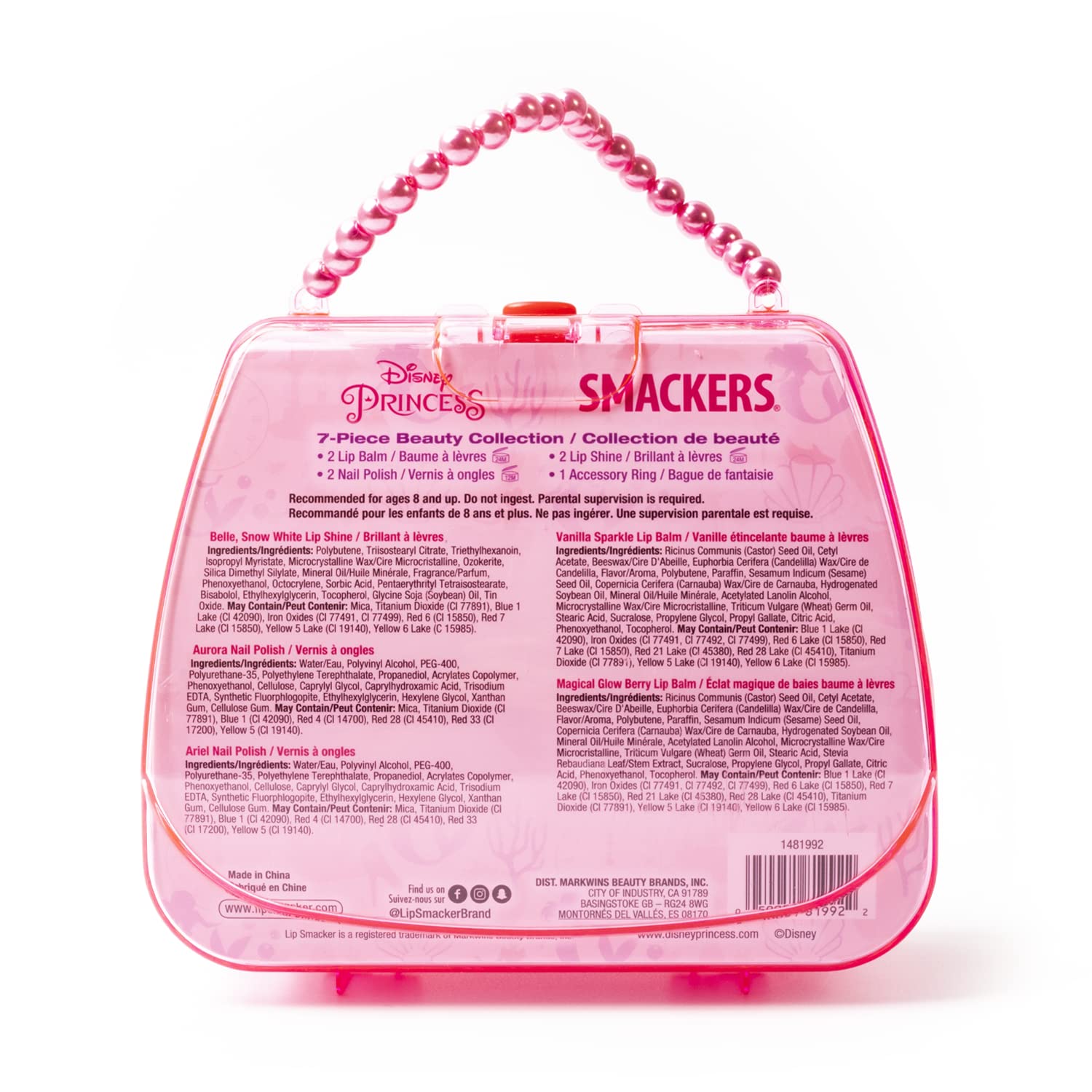 Foto 5 pulgar | Bolso Lip Smacker Disney Princess Con Bálsamo Labial Y Esmalte De Uñas - Venta Internacional.