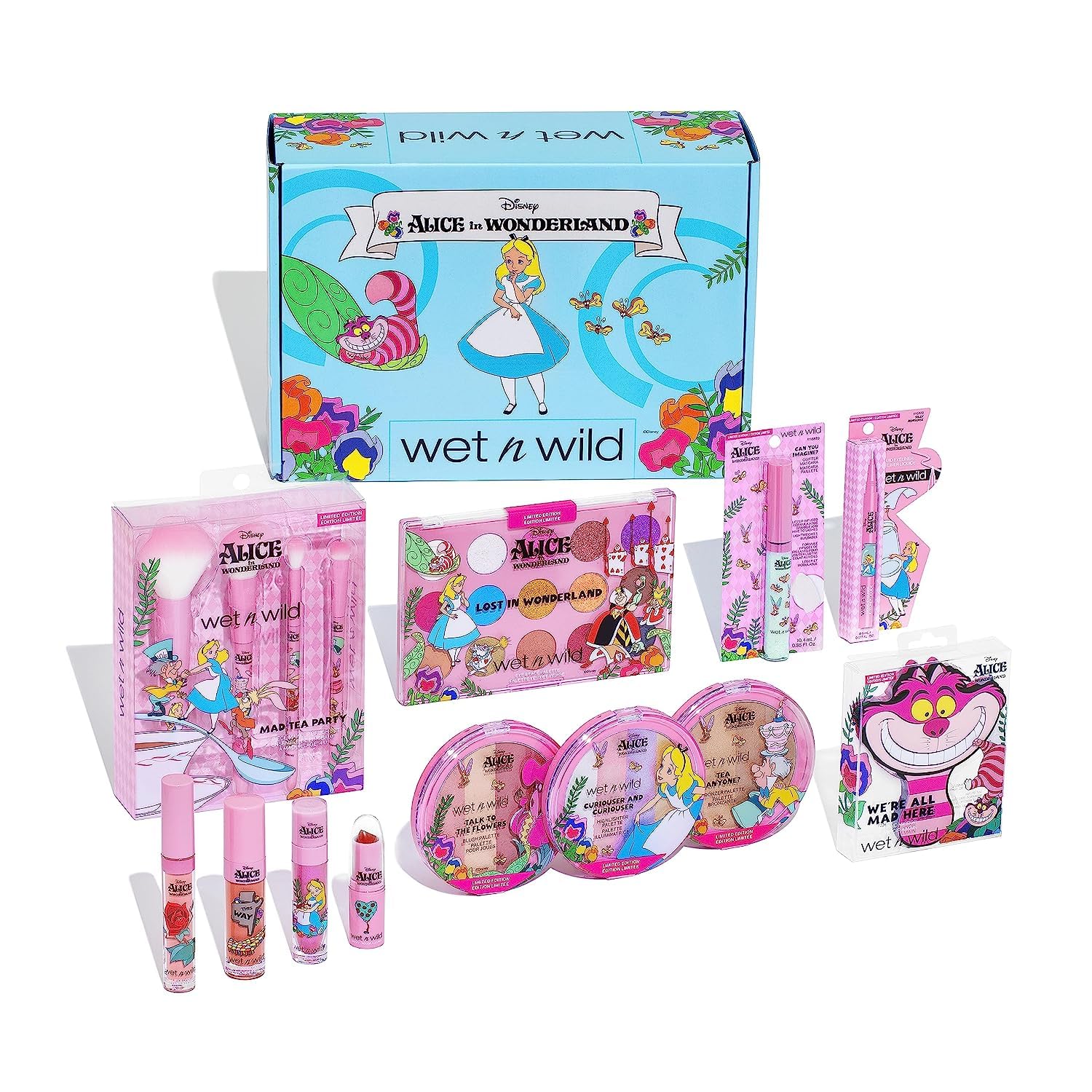 Foto 2 pulgar | Set De Maquillaje Wet N Wild Alicia En El País De Las Maravillas Con Pinceles Y Brillos De Labios - Venta Internacional