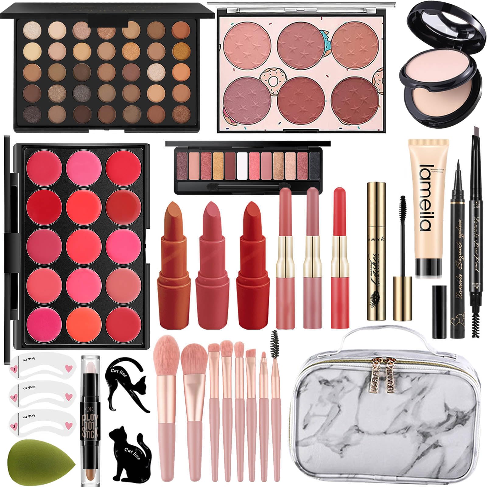 Foto 2 pulgar | Kit De Maquillaje Miss Rose M Todo En Uno Para Mujer Con Bolsa De Cosméticos - Venta Internacional.