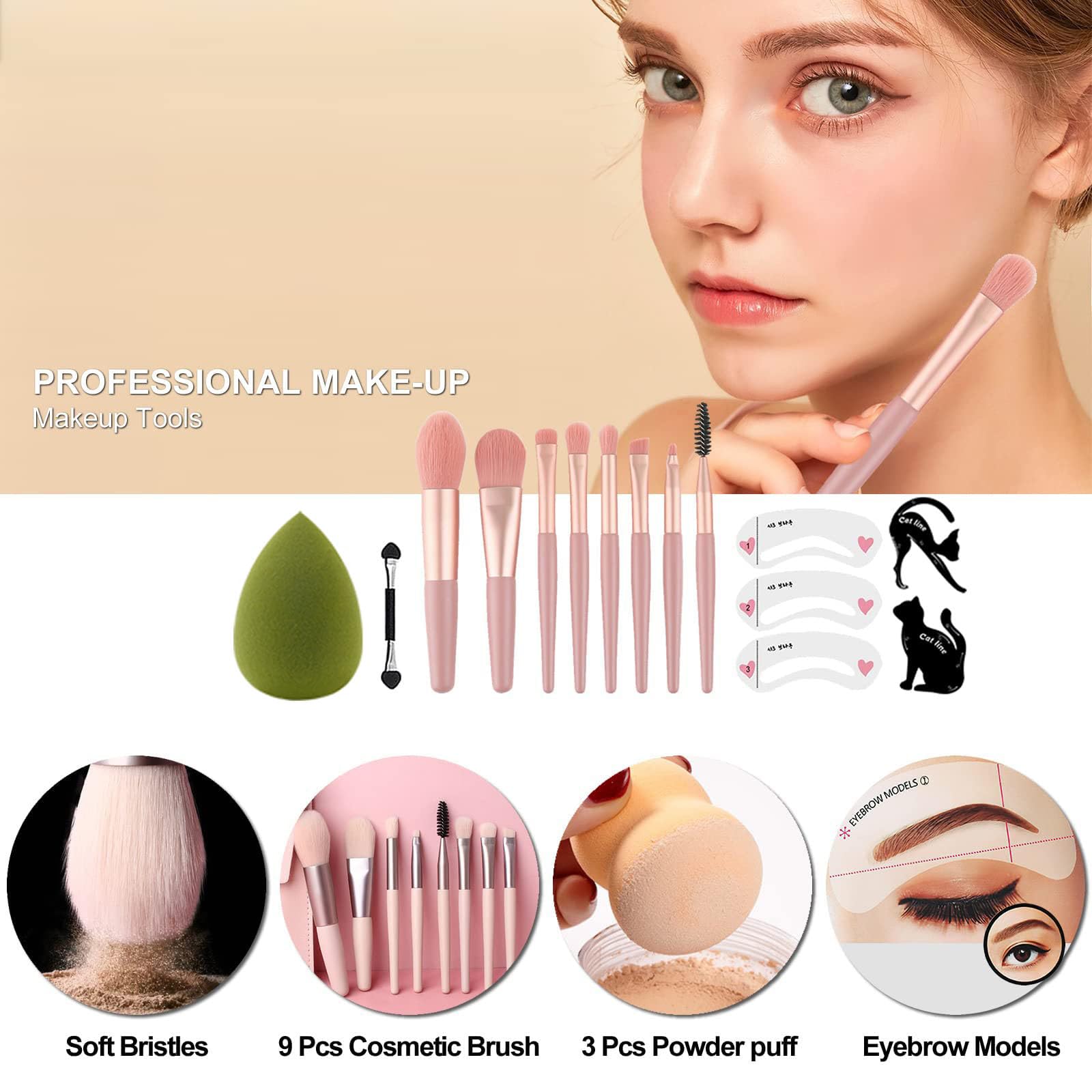 Foto 7 pulgar | Kit De Maquillaje Miss Rose M Todo En Uno Para Mujer Con Bolsa De Cosméticos - Venta Internacional.