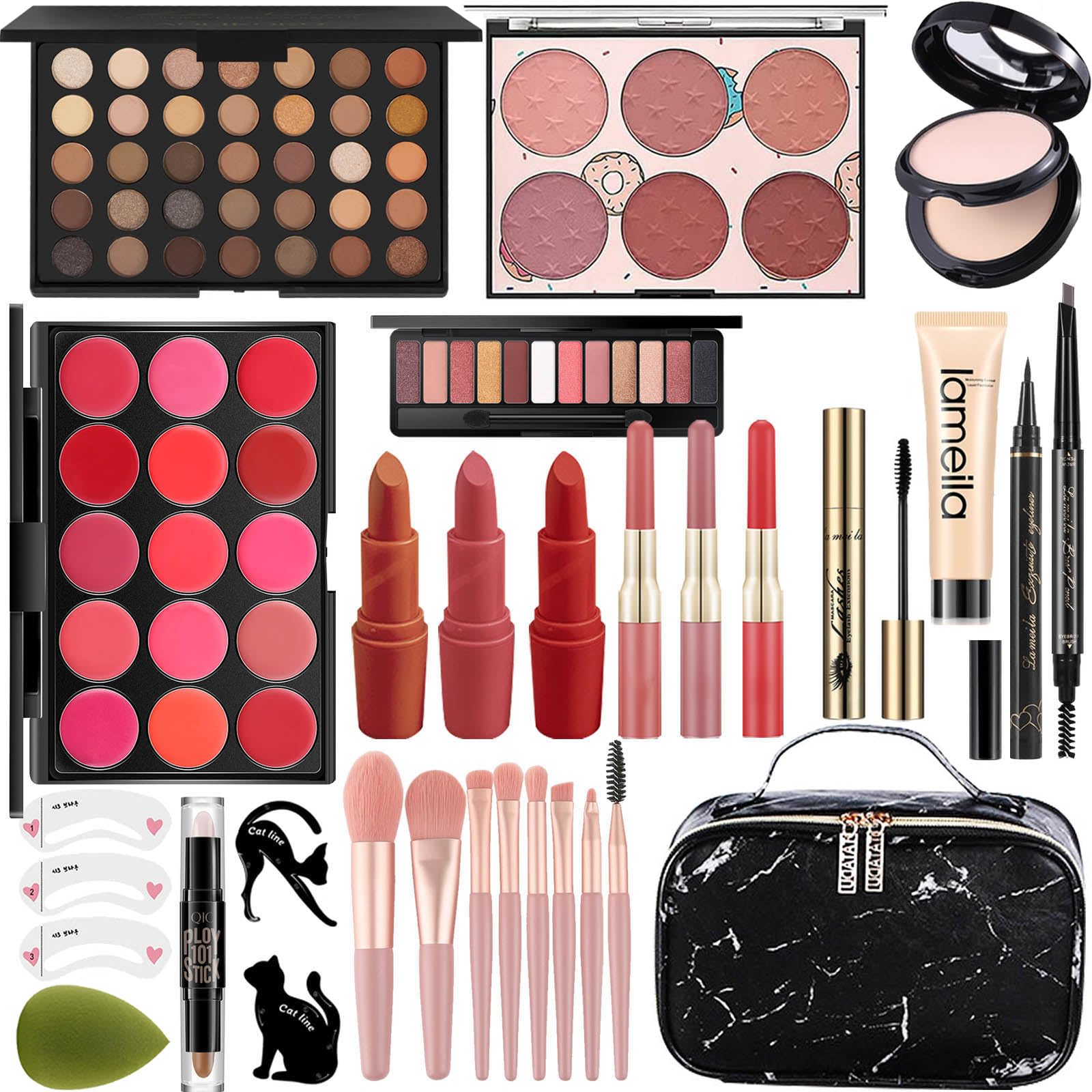 Foto 2 pulgar | Kit De Maquillaje Miss Rose M Todo En Uno Para Mujer Con Bolsa De Cosméticos - Venta Internacional.