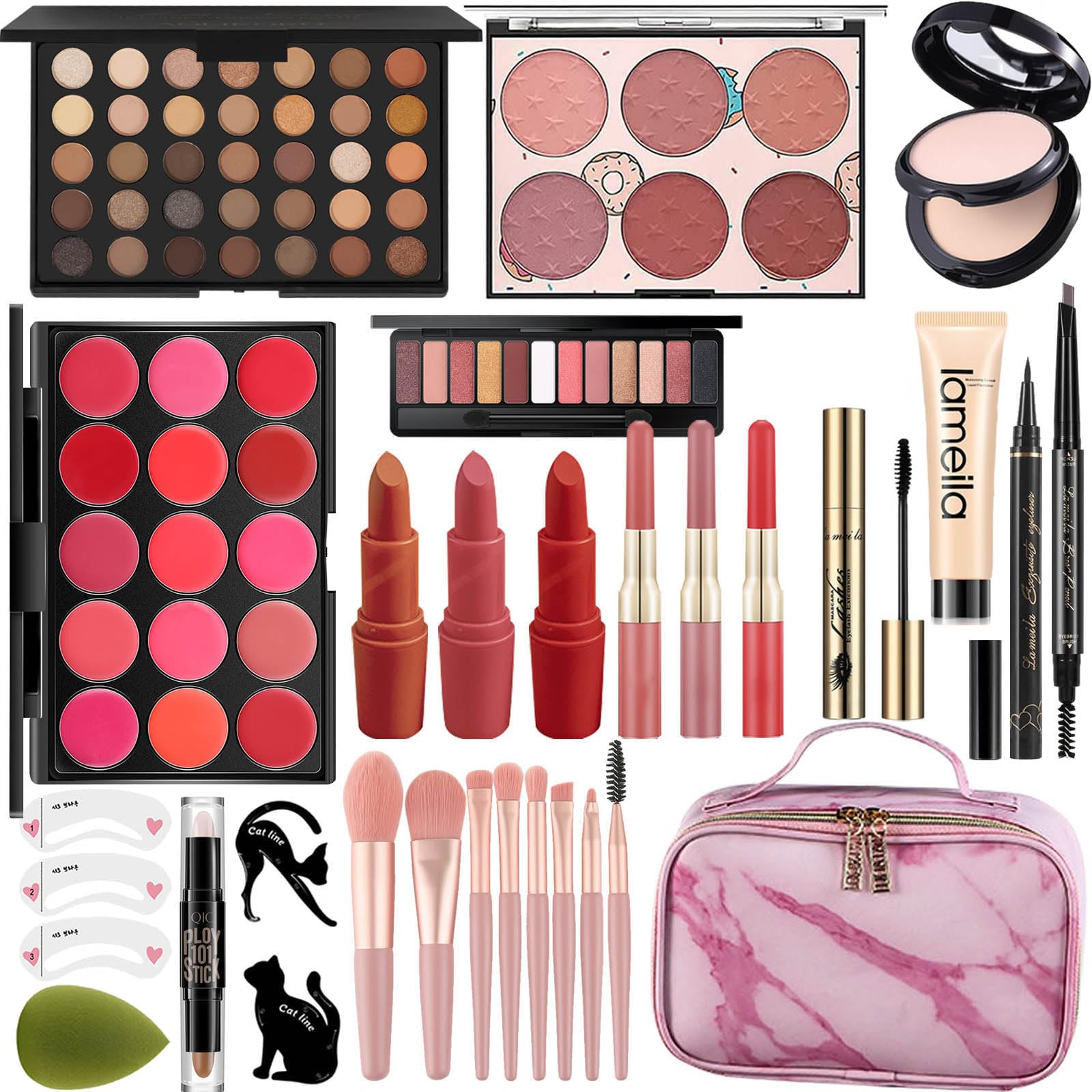 Foto 2 pulgar | Kit De Maquillaje Miss Rose M Todo En Uno Para Mujer Con Bolsa De Cosméticos - Venta Internacional.