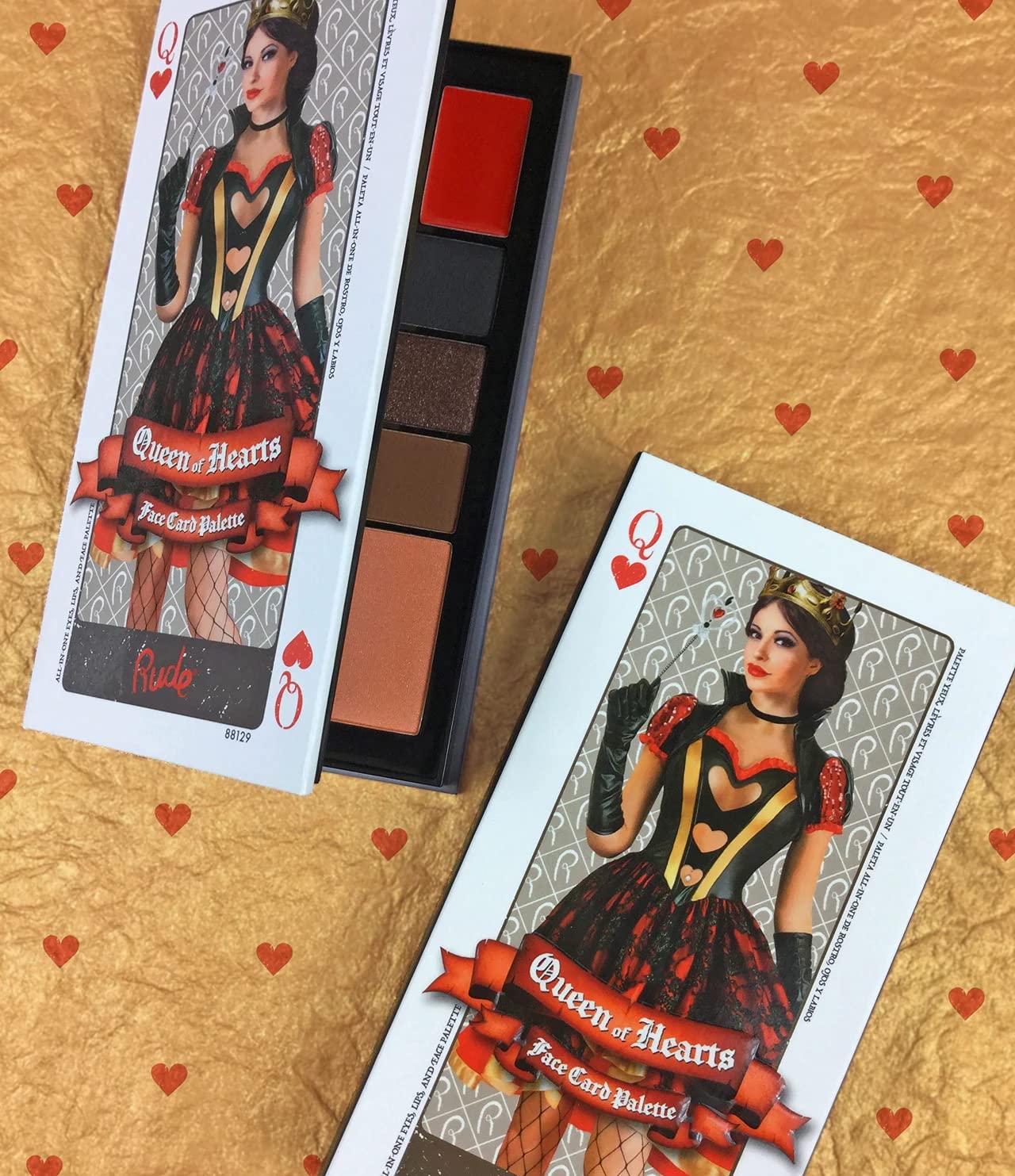 Foto 3 pulgar | Paleta De Maquillaje Rude Cosmetics Face Card Queen Of Hearts 15 Ml - Venta Internacional.