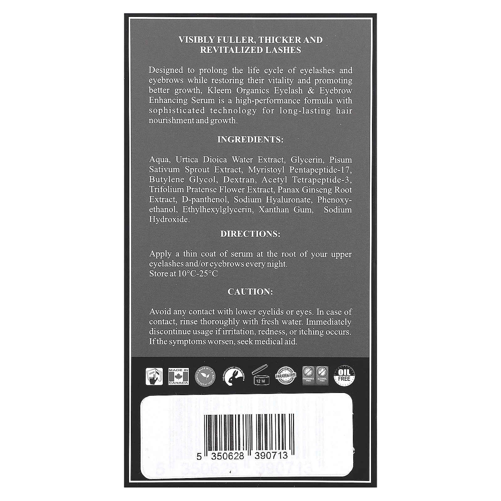 Foto 4 pulgar | Set De Sérum Kleem Organics Para Realzar Pestañas Y Cejas  3 Piezas - Venta Internacional.
