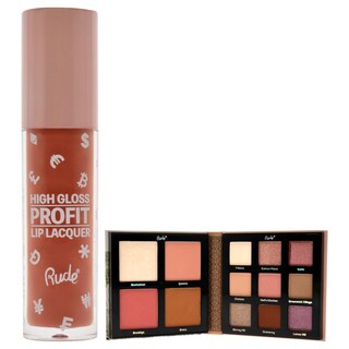Foto 2 | Paleta De Maquillaje Rude Cosmetics Nude York Para Rostro Y Ojos + Brillo De Labios - Venta Internacional.