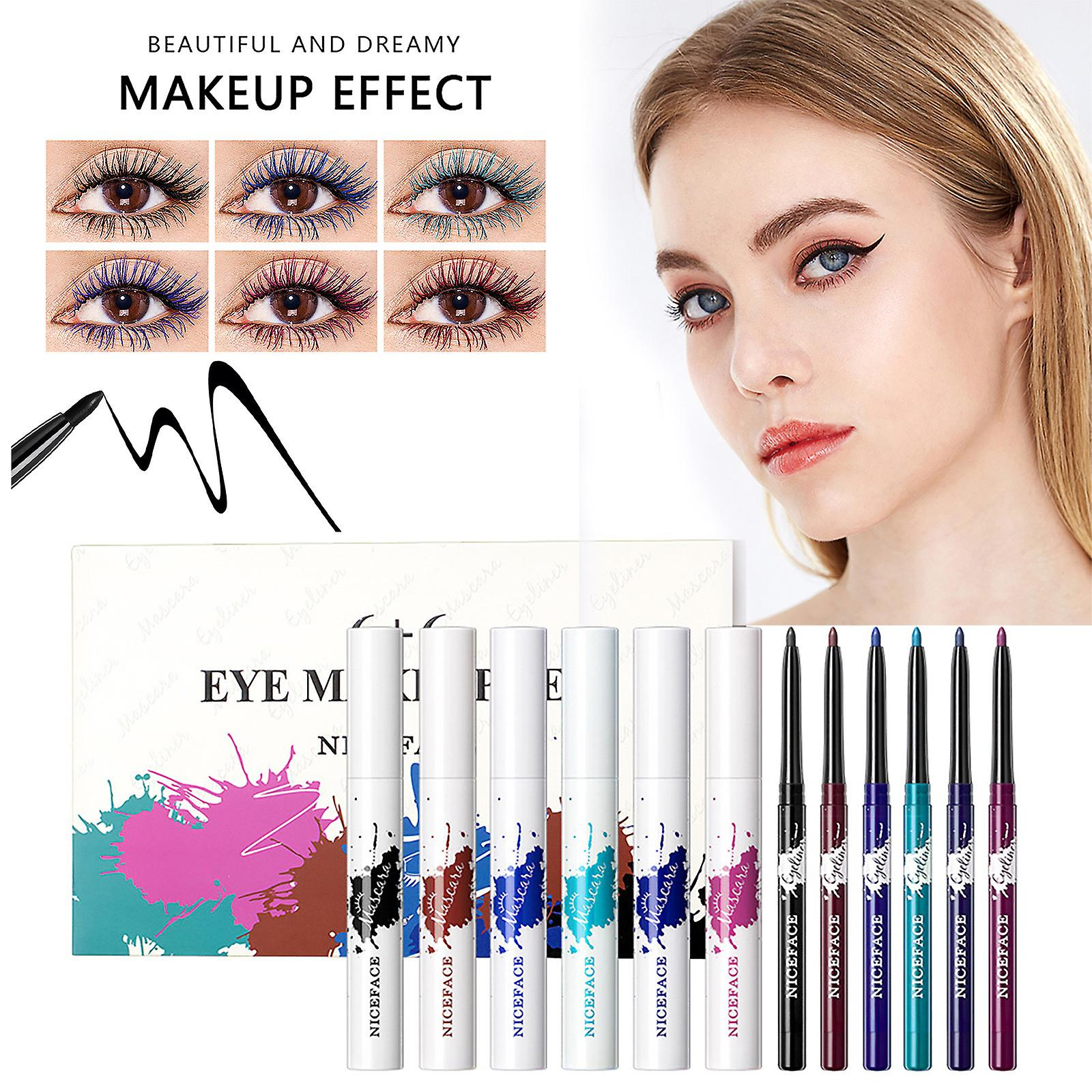 Foto 2 | Set De Maquillaje Huoguo  Rímel  Delineador De Ojos  Impermeable Y Resistente Al Sudor - Venta Internacional.