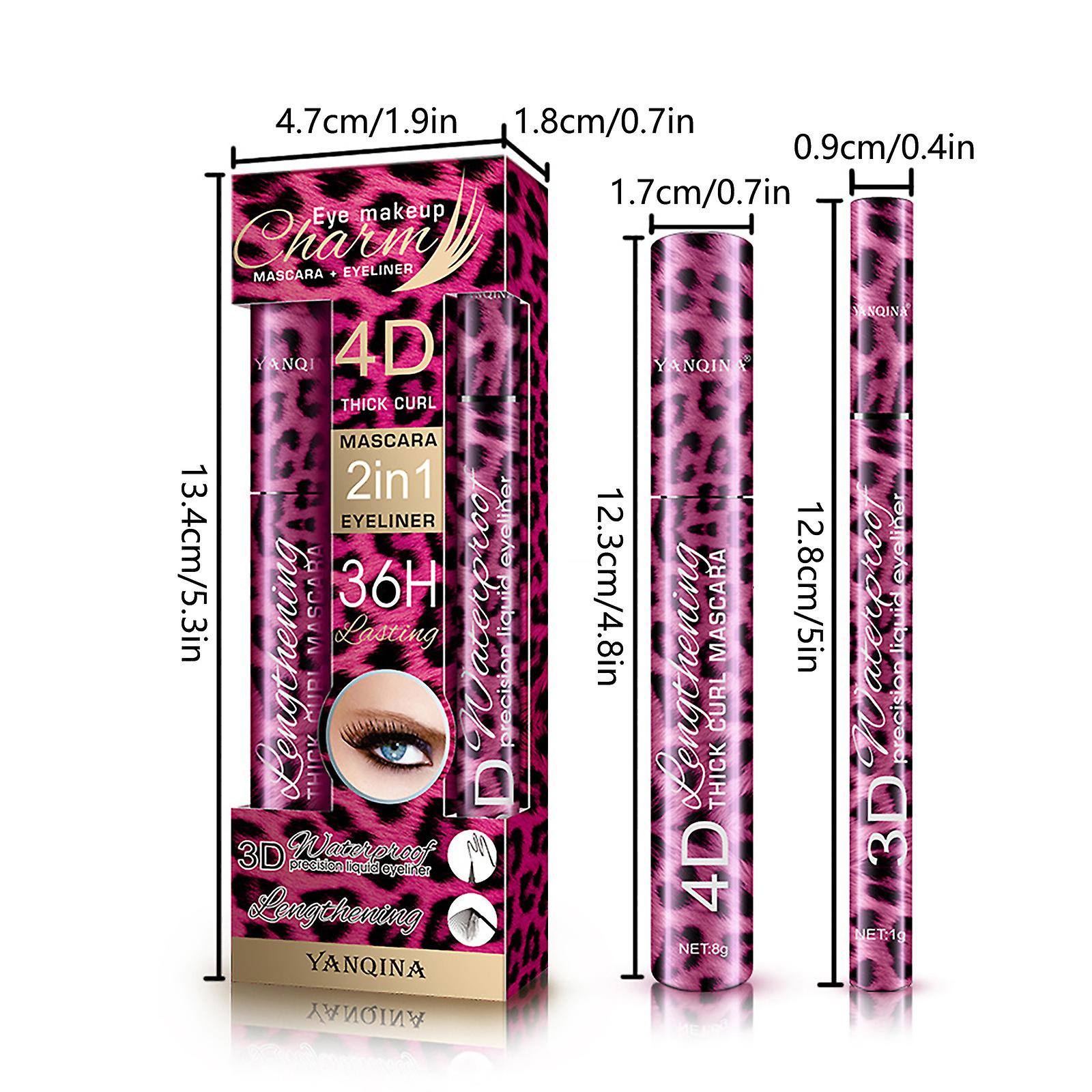 Foto 3 | Set Combinado De Delineador De Ojos Y Rímel  Maquillaje Impermeable Que No Se Decolora - Venta Internacional.
