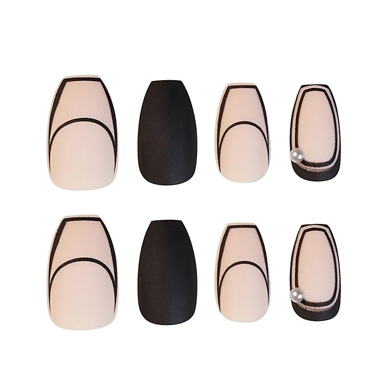 Foto 3 | False Nails Huoguo Ballet  Tipo Uñas De Ballet  Color Café Con Leche Y Perla  24 Unidades - Venta Internacional.