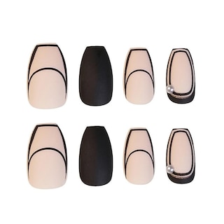 Foto 3 | False Nails Huoguo Ballet Tipo Uñas De Ballet Color Café Con Leche Y Perla 24 Unidades - Venta Internacional.