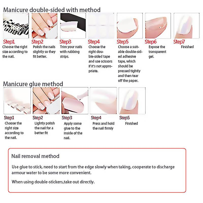 Foto 4 | False Nails Huoguo Ballet  Tipo Uñas De Ballet  Color Café Con Leche Y Perla  24 Unidades - Venta Internacional.