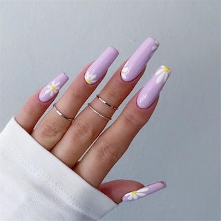 Foto 2 | Prensas De Uñas Postizas Extra Largas Y Coloridas 24 Piezas - Huoguo - Venta Internacional.