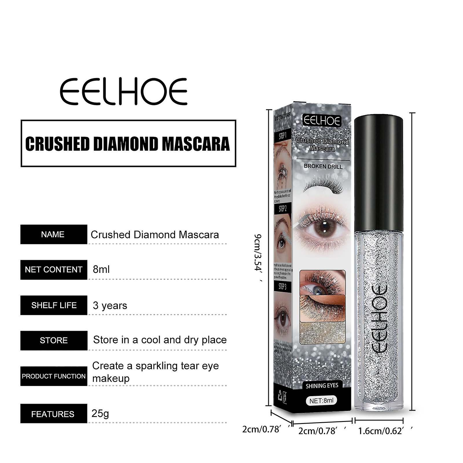 Foto 4 pulgar | Máscara Con Purpurina Huoguo Shiny Diamond  Resistente Al Agua  8 Ml - Venta Internacional.