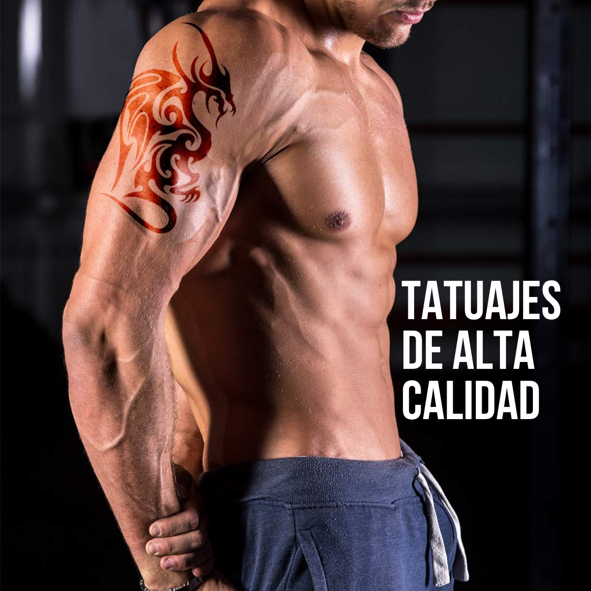 Foto 6 pulgar | 8 Plantillas Tatuajes Temporales Tatoo Impermeable Grandes