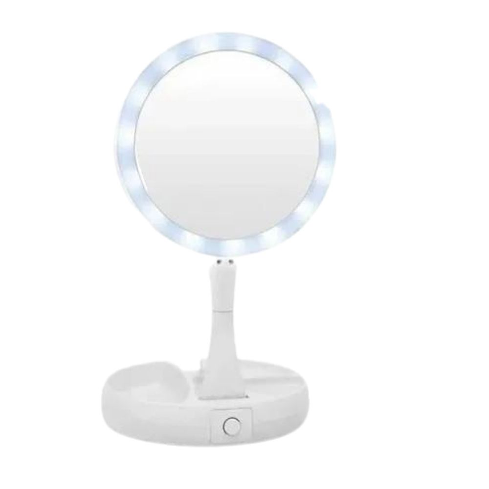 Espejo con Luces Led Plegable para Maquillaje Gadgets and Fun color Blanco