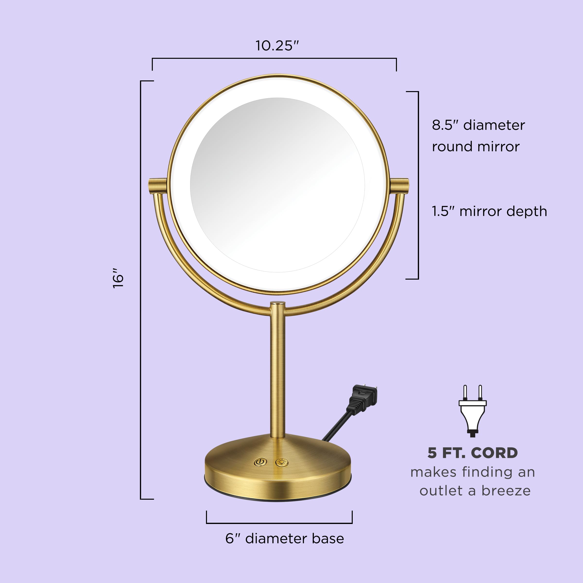 Foto 6 | Venta Internacional - Espejo de Maquillaje Conair con Luz Led y Aumento de 1x/10x