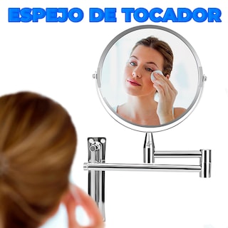 Foto 6 | Espejo De Tocador Doble Cara Montado En Pared