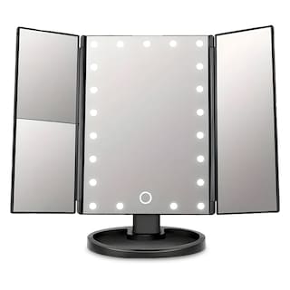 Foto 1 | Espejo De Maquillaje Led Con Pantalla Táctil Rotacion 362 Negro