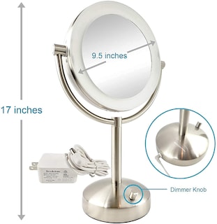 Foto 6 | Espejo De Maquillaje Brookstone Con Luz Led De Sobremesa, Aumento De 10 X 1 X 1 - Venta Internacional.