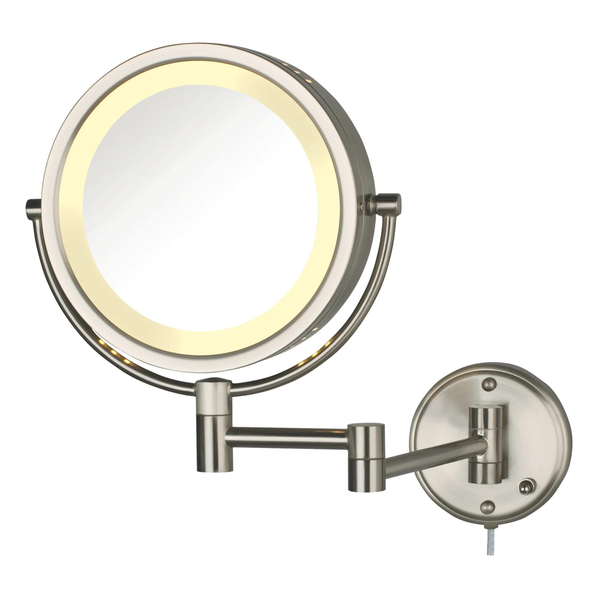 Espejo De Maquillaje Jerdon Montado En La Pared Con Iluminación Led 8x Magnif - Venta Internacional. $3,114
