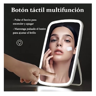 Foto 2 | Espejo De Maquillaje Led Con Luz Ajustable Y Espejo 5 Veces Blanco