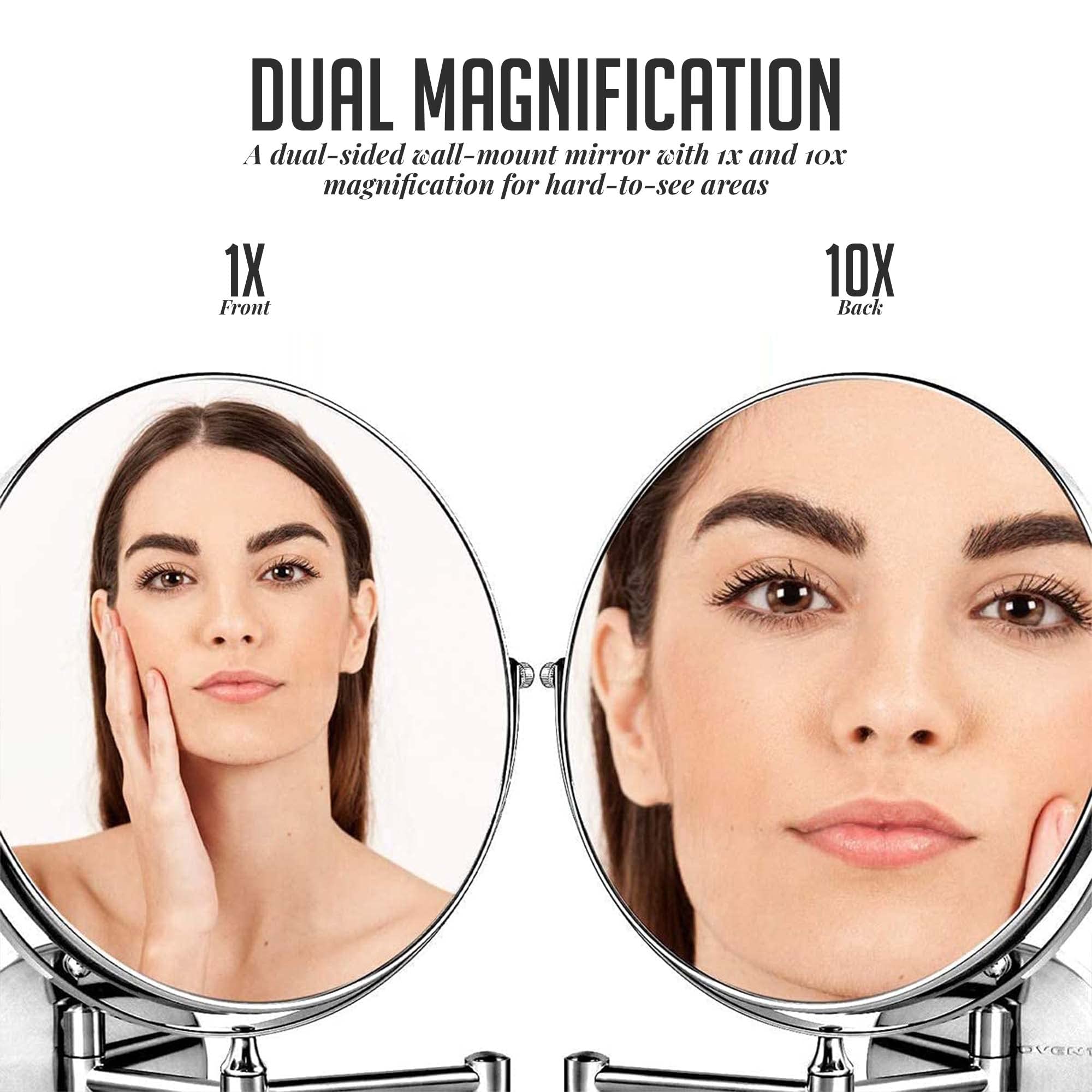Foto 2 | Espejo de Maquillaje de Pared Ovente 9 con Aumento de 1x/10x - Venta Internacional